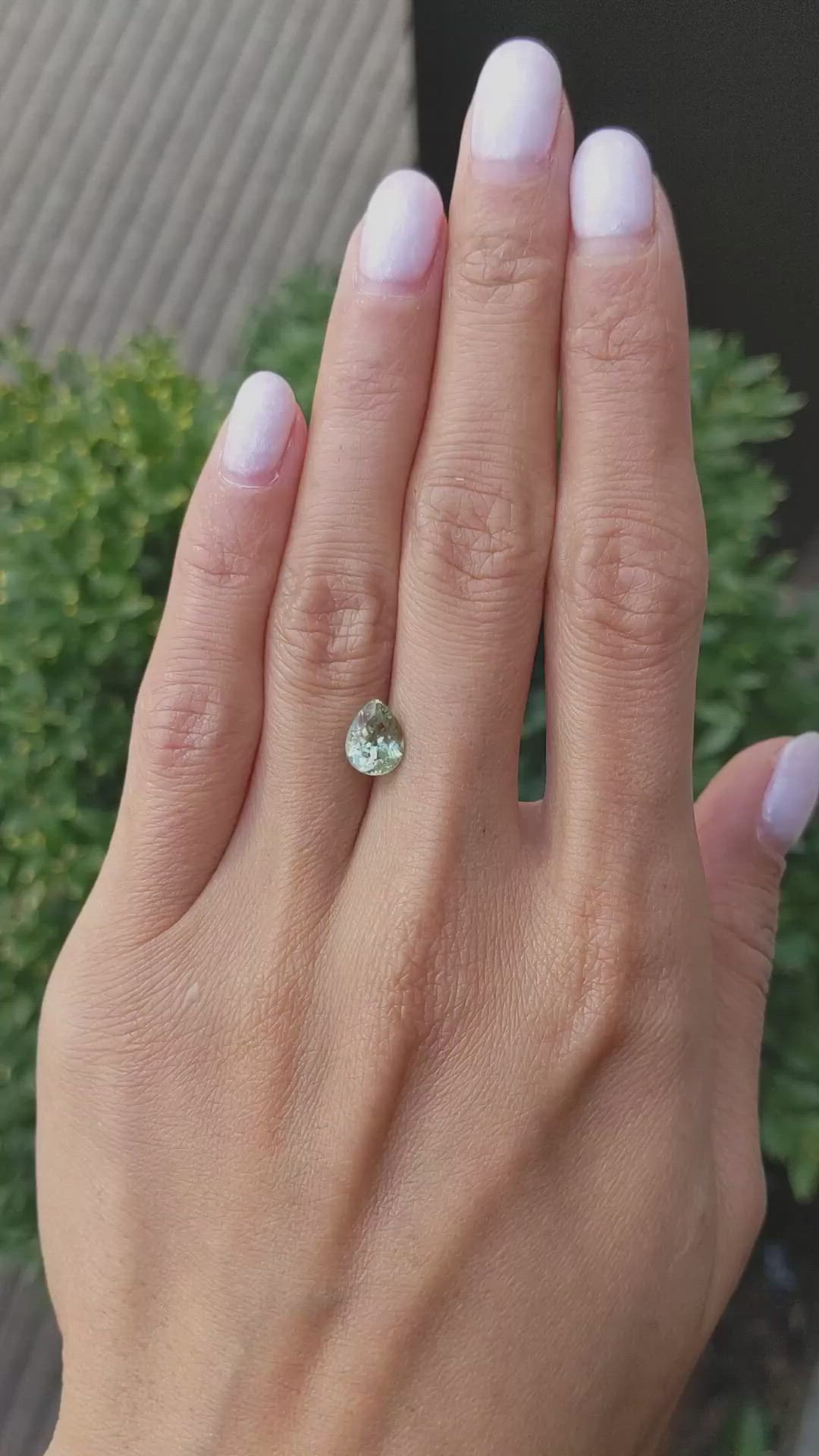 1.75 Ct. Yellowish Green Sapphire from Montana Size Video