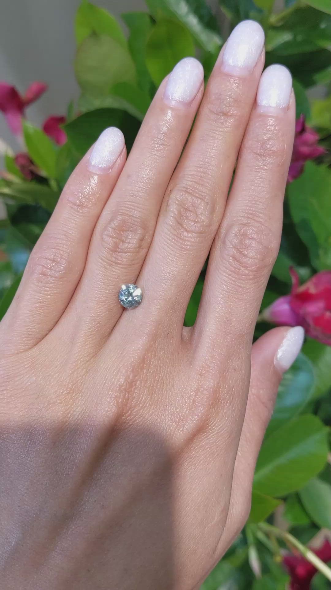 1.19 Ct. Greenish Blue Sapphire from Montana Size Video