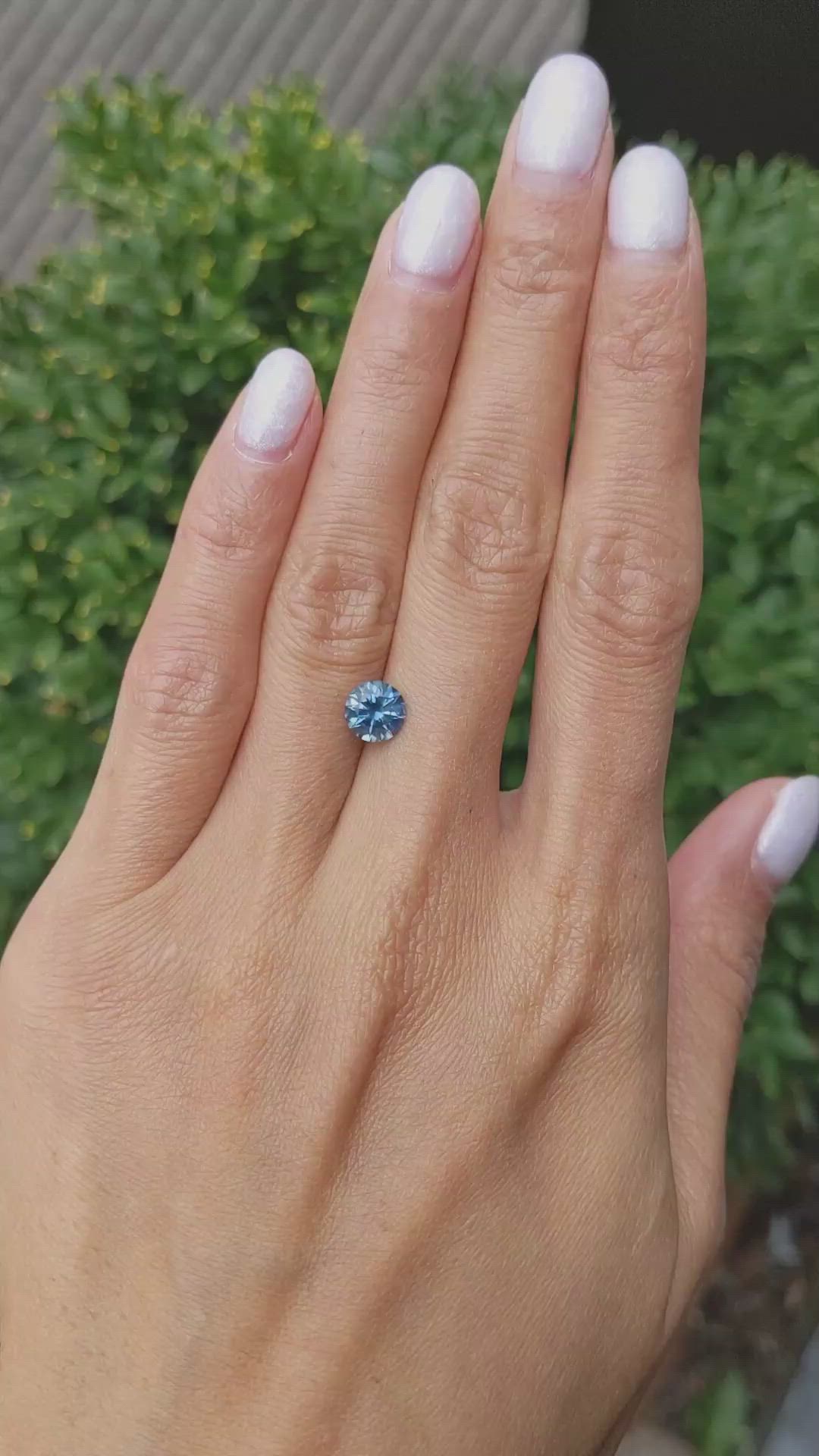 1.44 Ct. Greenish Blue Sapphire from Montana Size Video