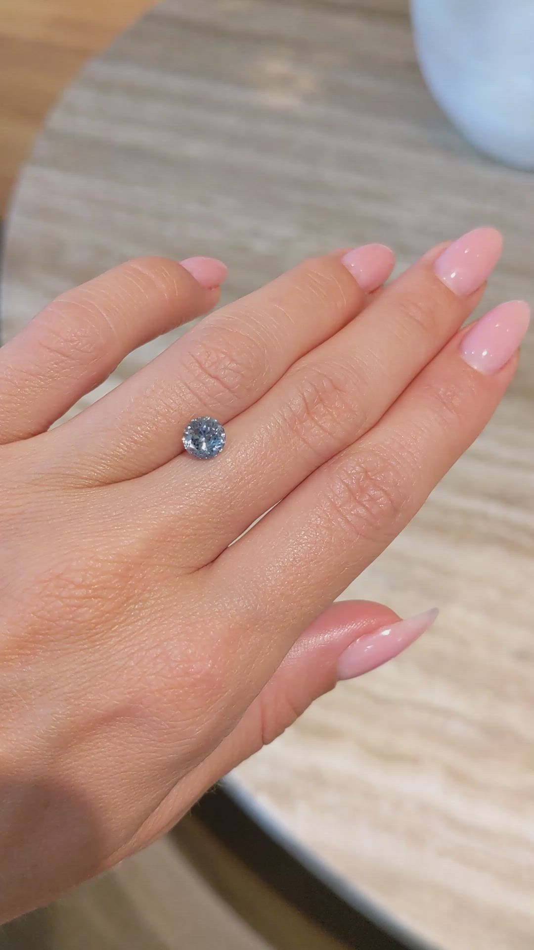 1.53 Ct. Bluish Green Sapphire from Montana Size Video