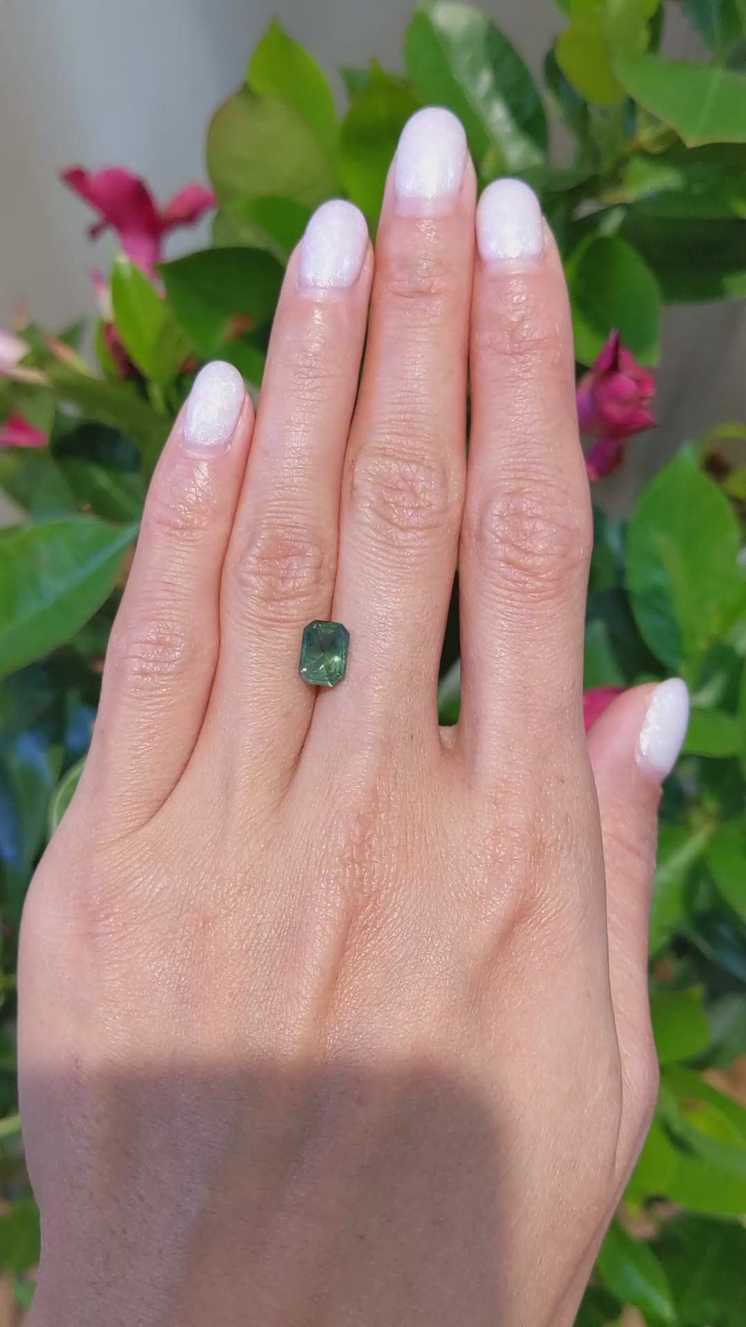 1.85 Ct. Yellowish Green Sapphire from Montana Size Video