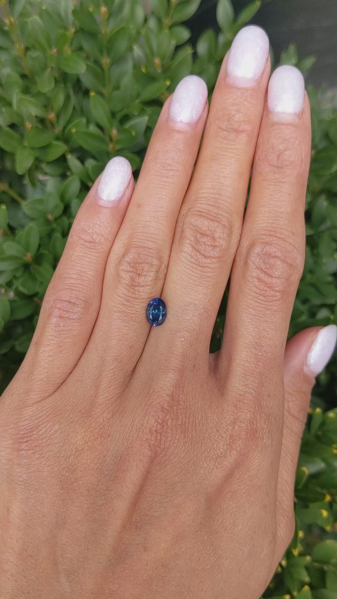 1.07 Ct. Greenish Blue Sapphire from Montana Size Video