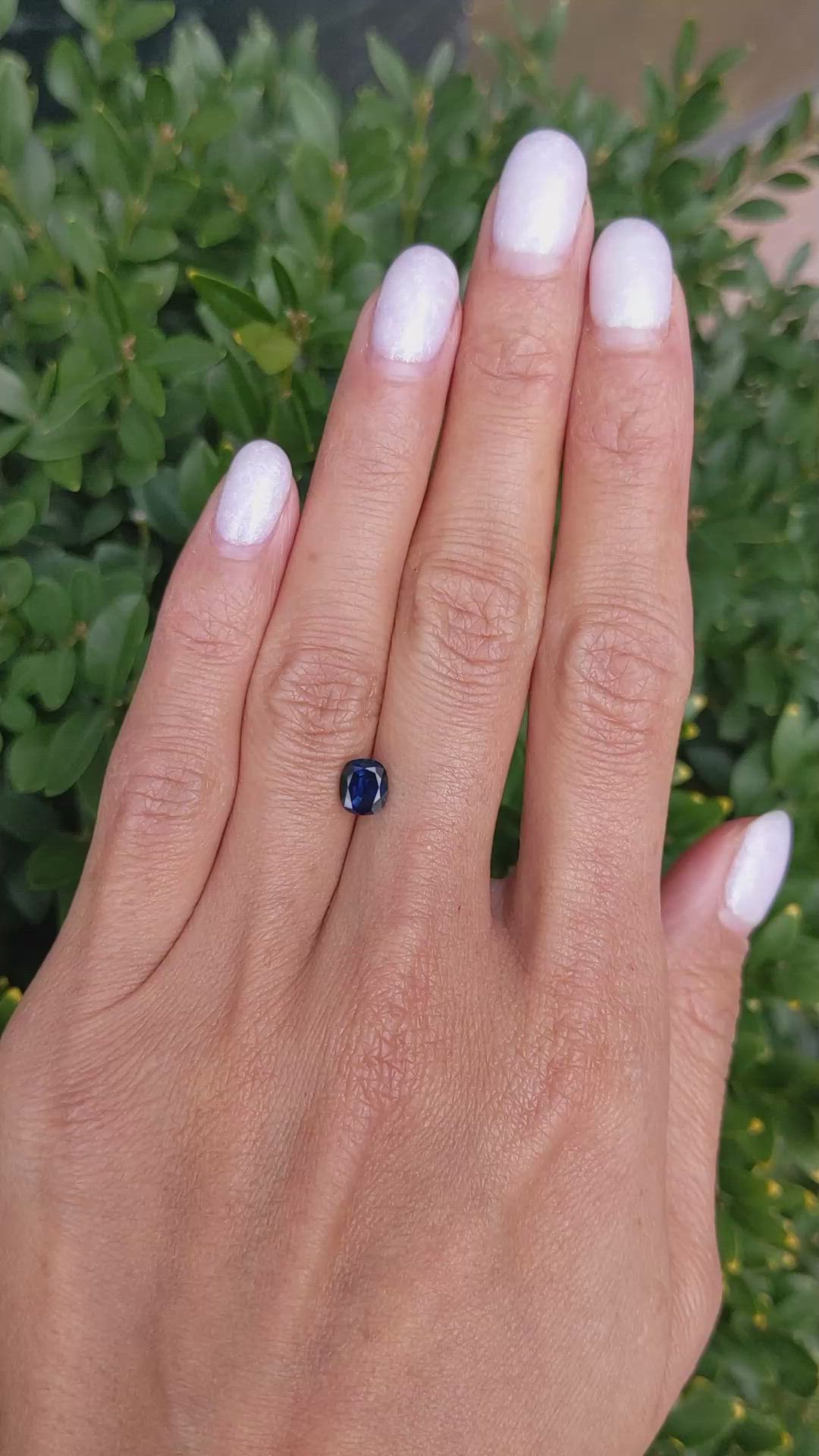1.07 Ct. Greenish Blue Sapphire from Montana Size Video