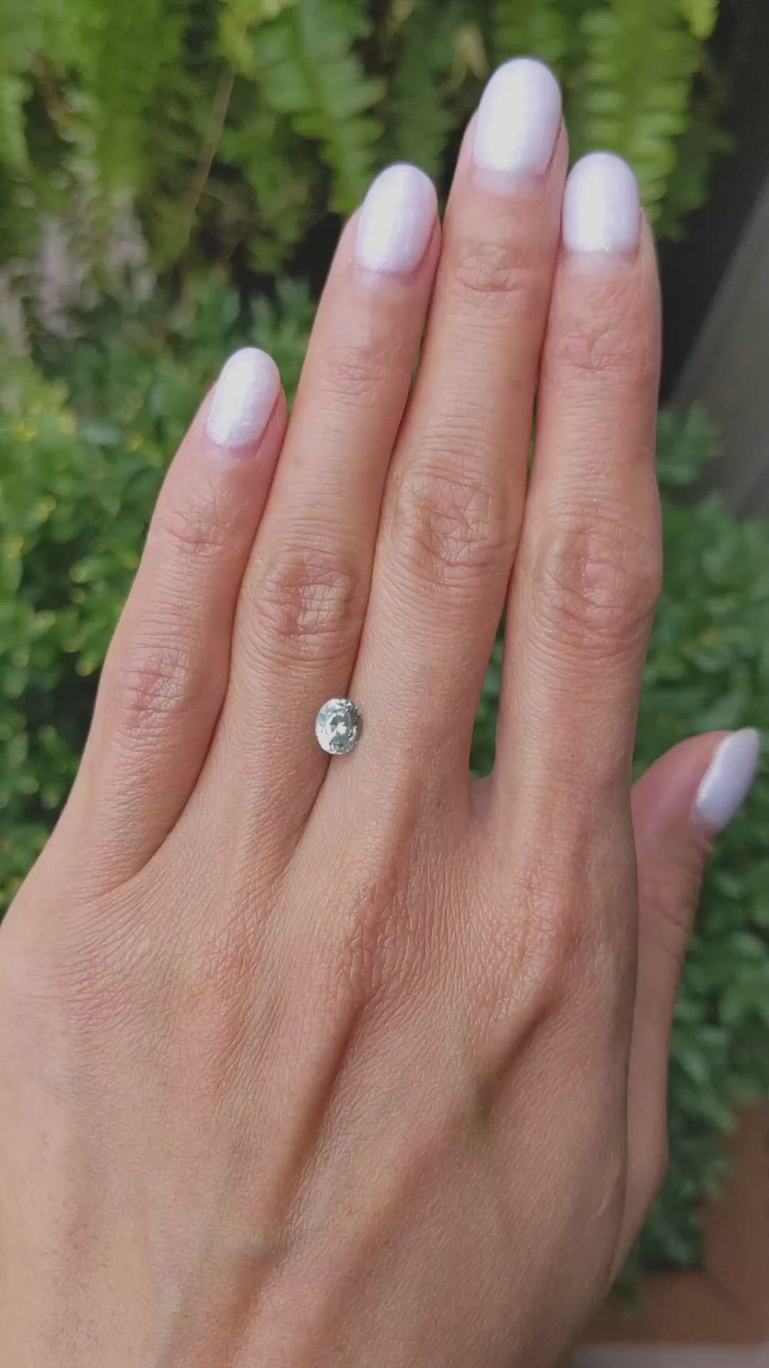 1.09 Ct. Yellowish Green Sapphire from Montana Size Video