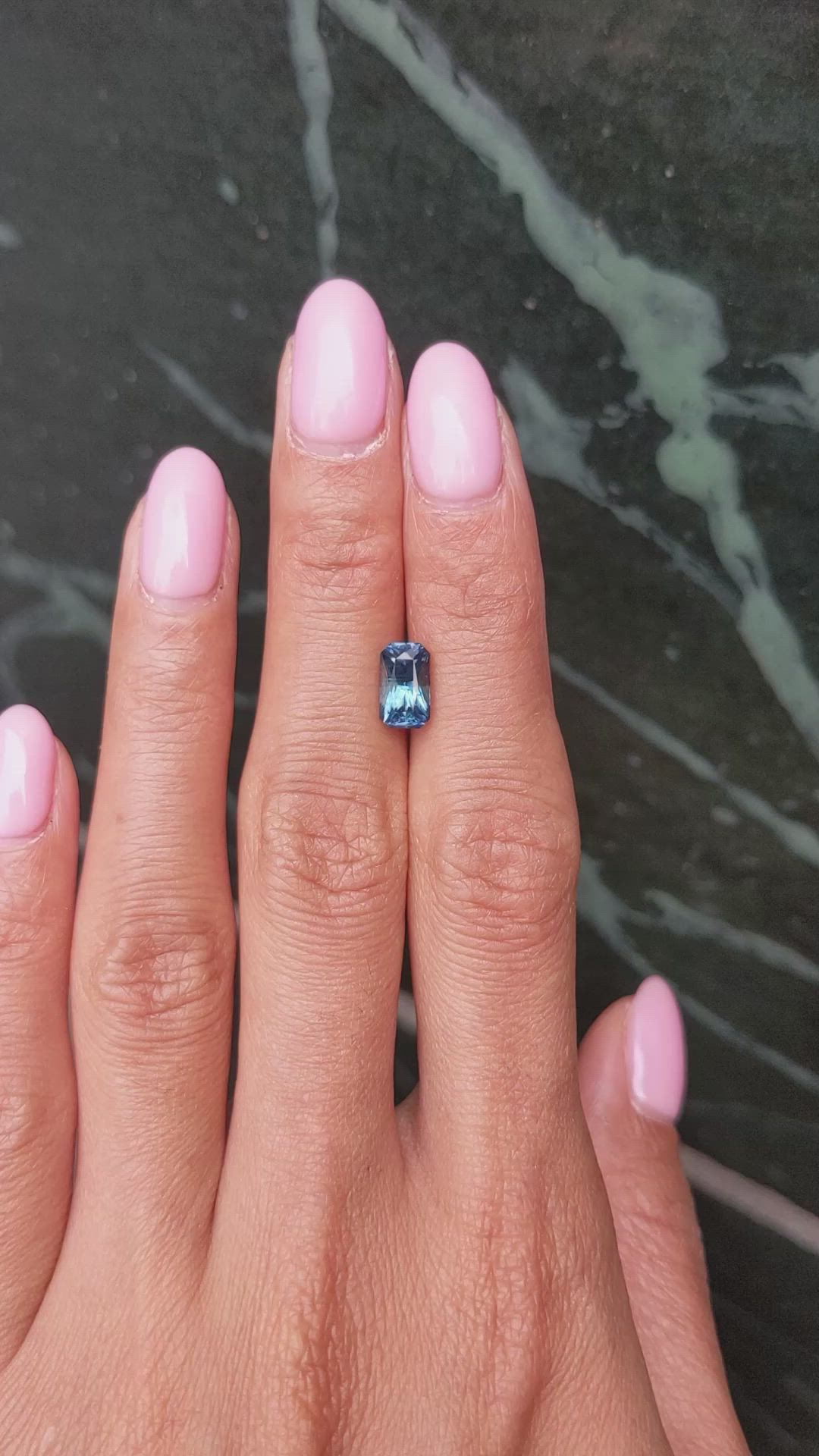 2.01 Ct. Greenish Blue Sapphire from Montana Size Video