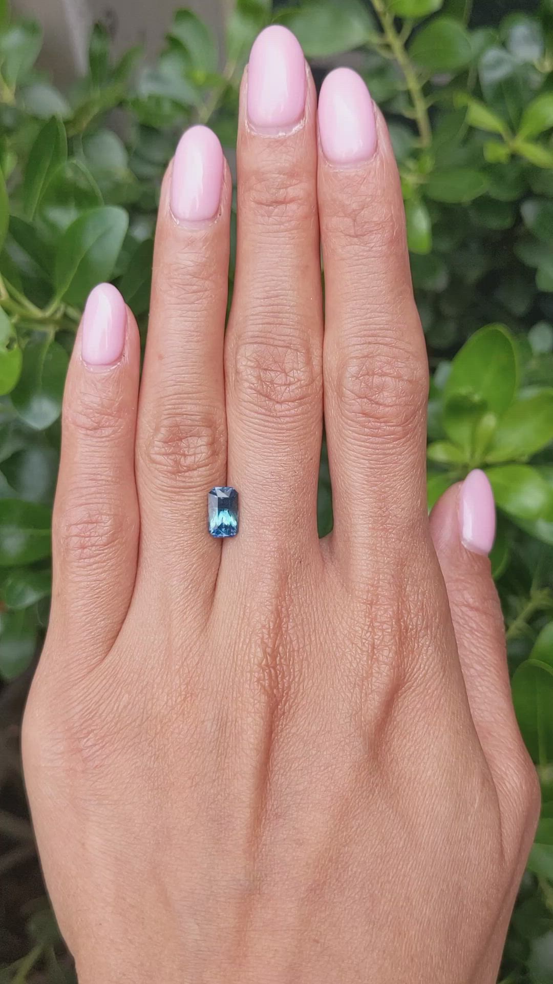 2.01 Ct. Greenish Blue Sapphire from Montana Size Video