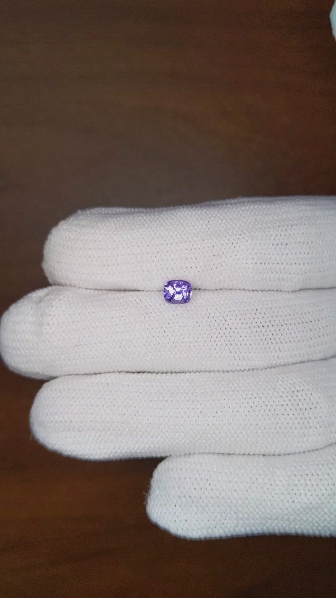 0.69 Ct. Purple Sapphire from Ceylon (Sri Lanka) Size Video
