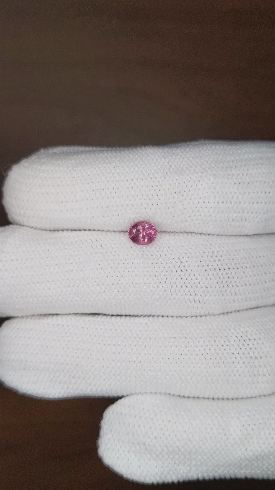 0.58 Ct. Purplish Pink Sapphire from Ceylon (Sri Lanka) Size Video