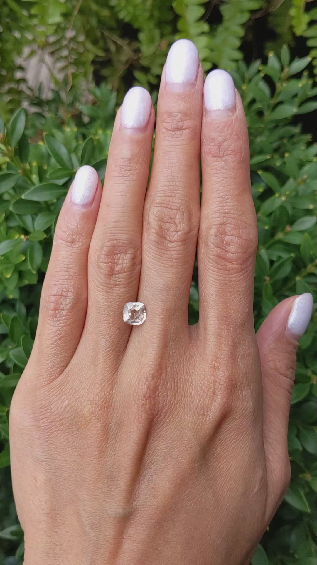 1.35 Ct. Peach Sapphire from Ceylon (Sri Lanka) Size Video