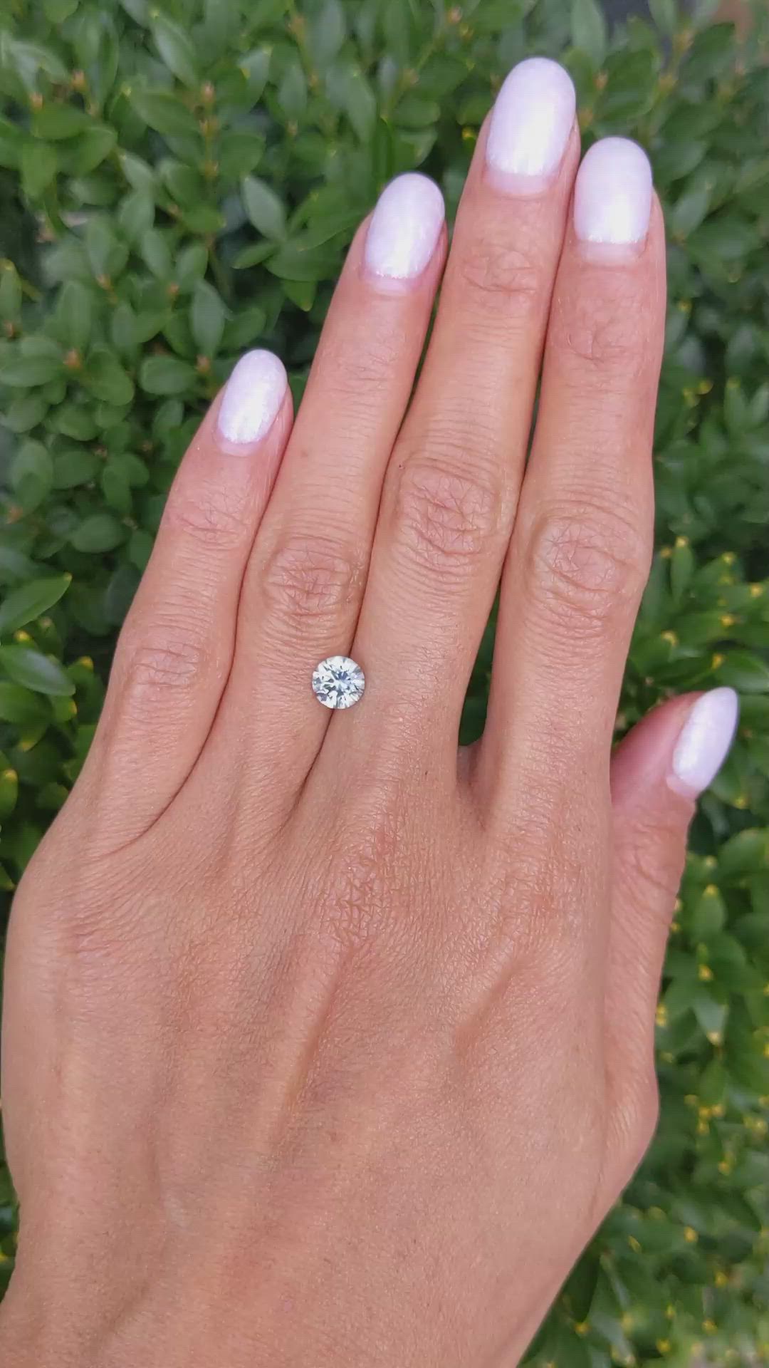 1.25 Ct. Bluish Green Sapphire from Montana Size Video