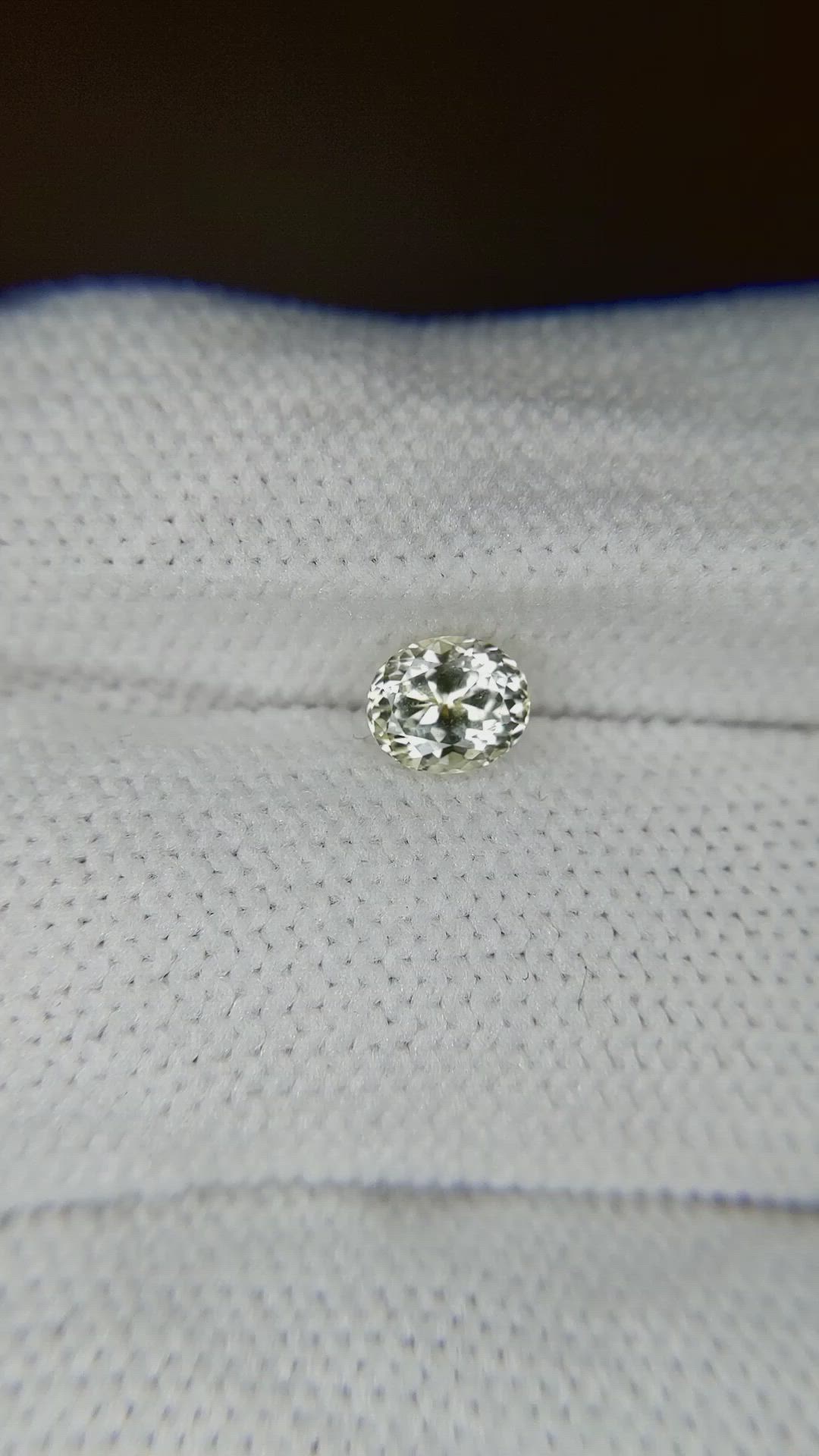 0.88 Ct. Greenish Yellow Sapphire from Montana Size Video