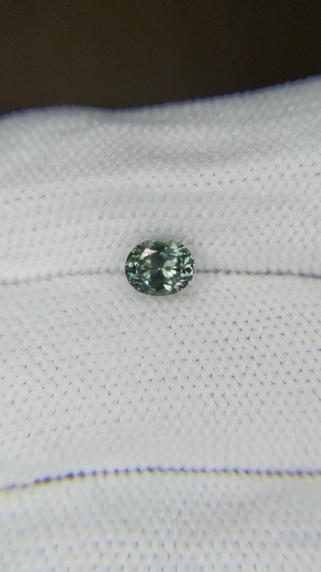 0.93 Ct. Green Sapphire from Montana Size Video