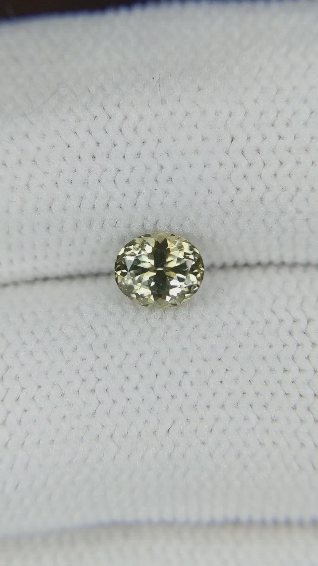 0.95 Ct. Greenish Yellow Sapphire from Montana Size Video
