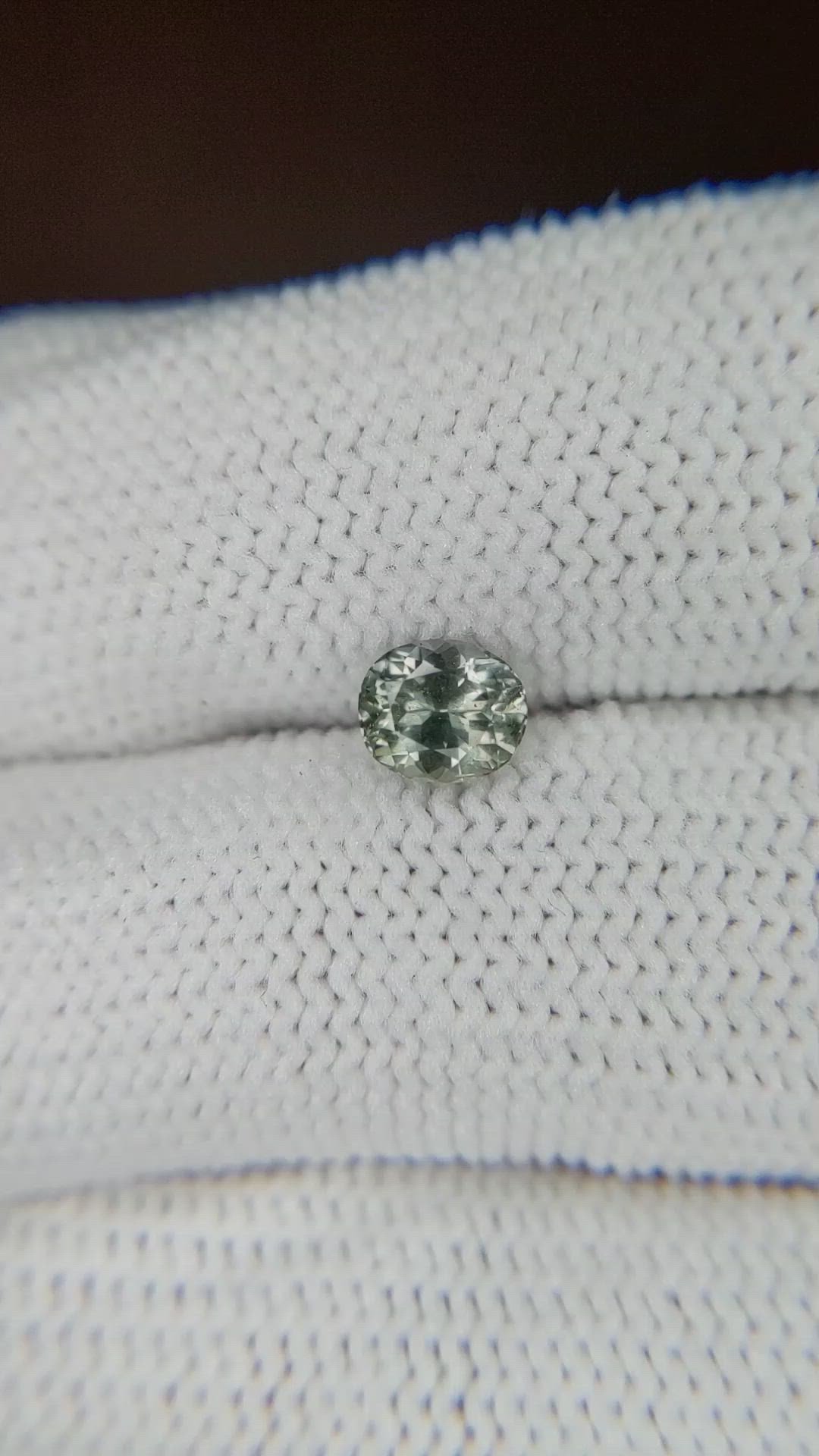 0.84 Ct. Green Sapphire from Montana Size Video