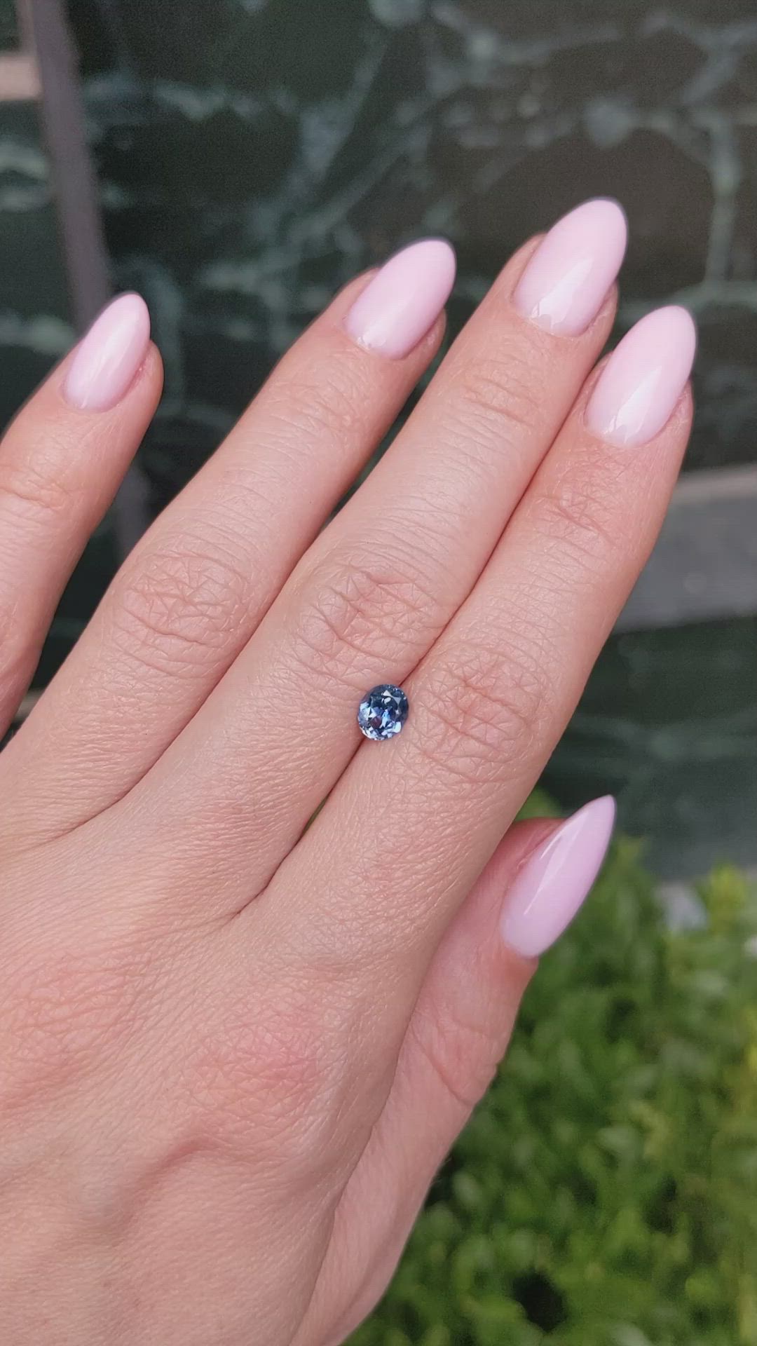 0.65 Ct. Greenish Blue Sapphire from Montana Size Video