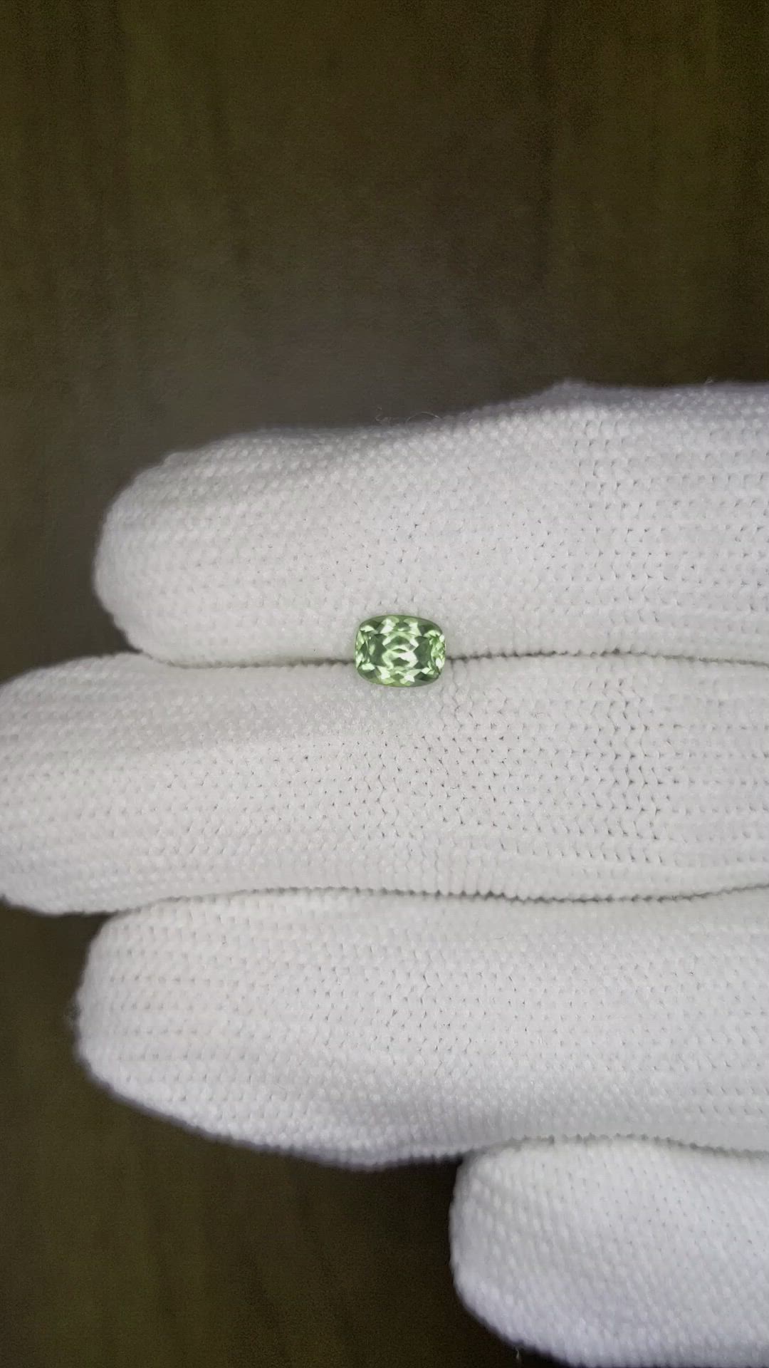 0.77 Ct. Green Sapphire from Montana Size Video