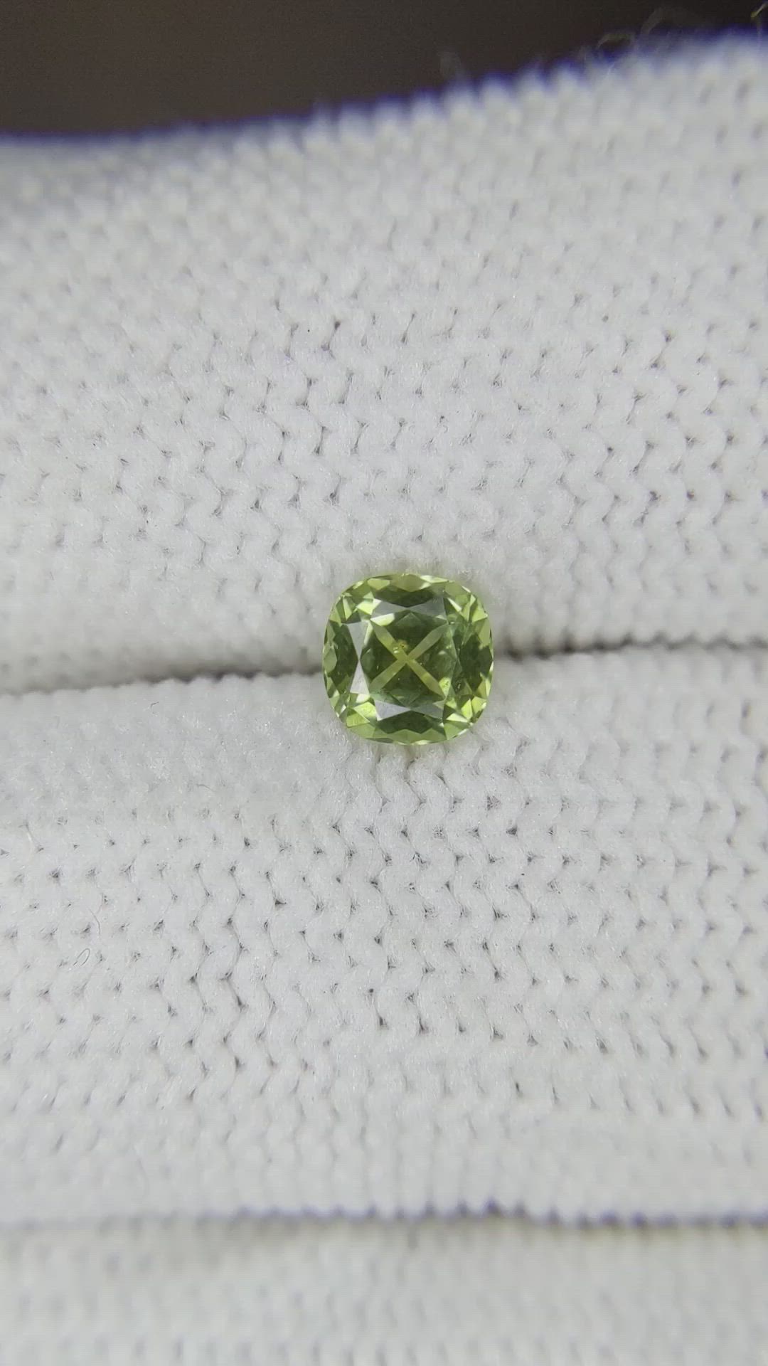 0.64 Ct. Yellowish Green Sapphire from Montana Size Video