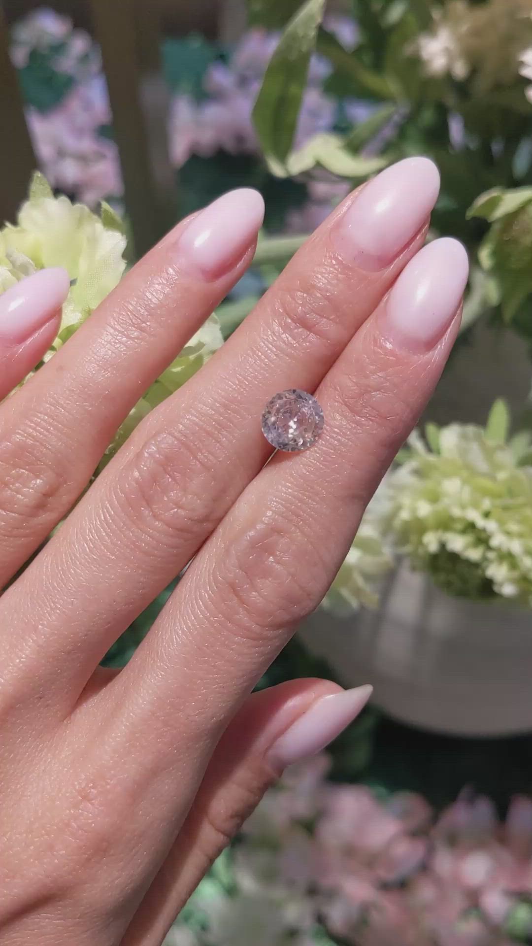 2.25 Ct. Peach Sapphire from Ceylon (Sri Lanka) Size Video