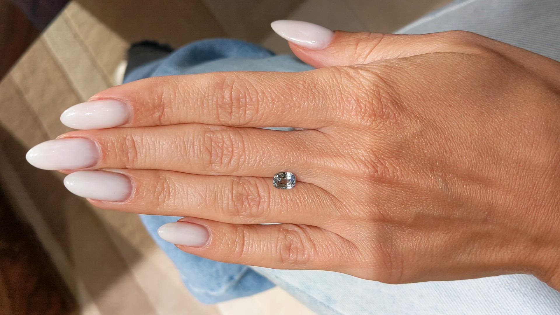 1.16 Ct. Greenish Blue Sapphire from Montana Size Video
