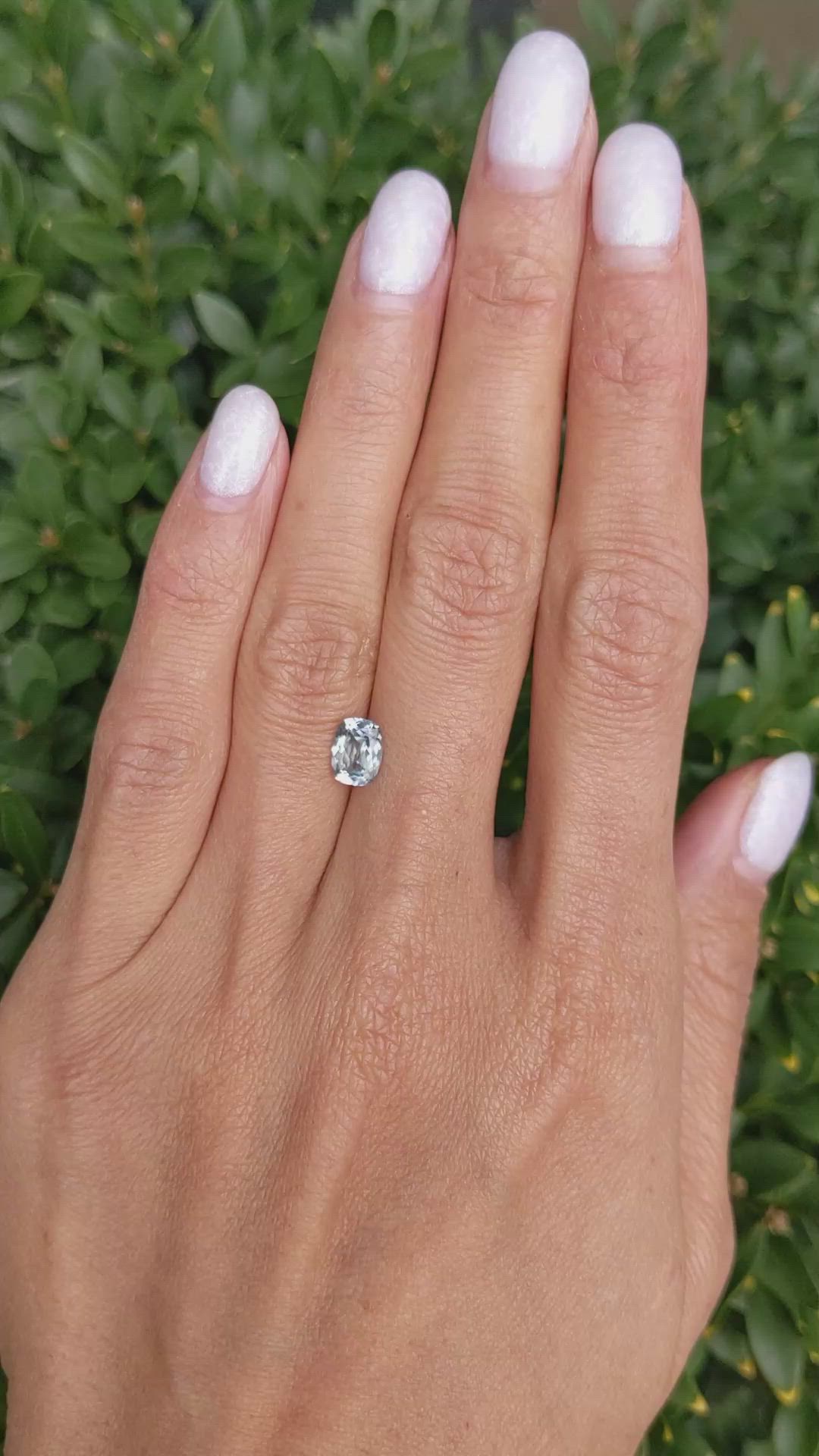 1.16 Ct. Greenish Blue Sapphire from Montana Size Video