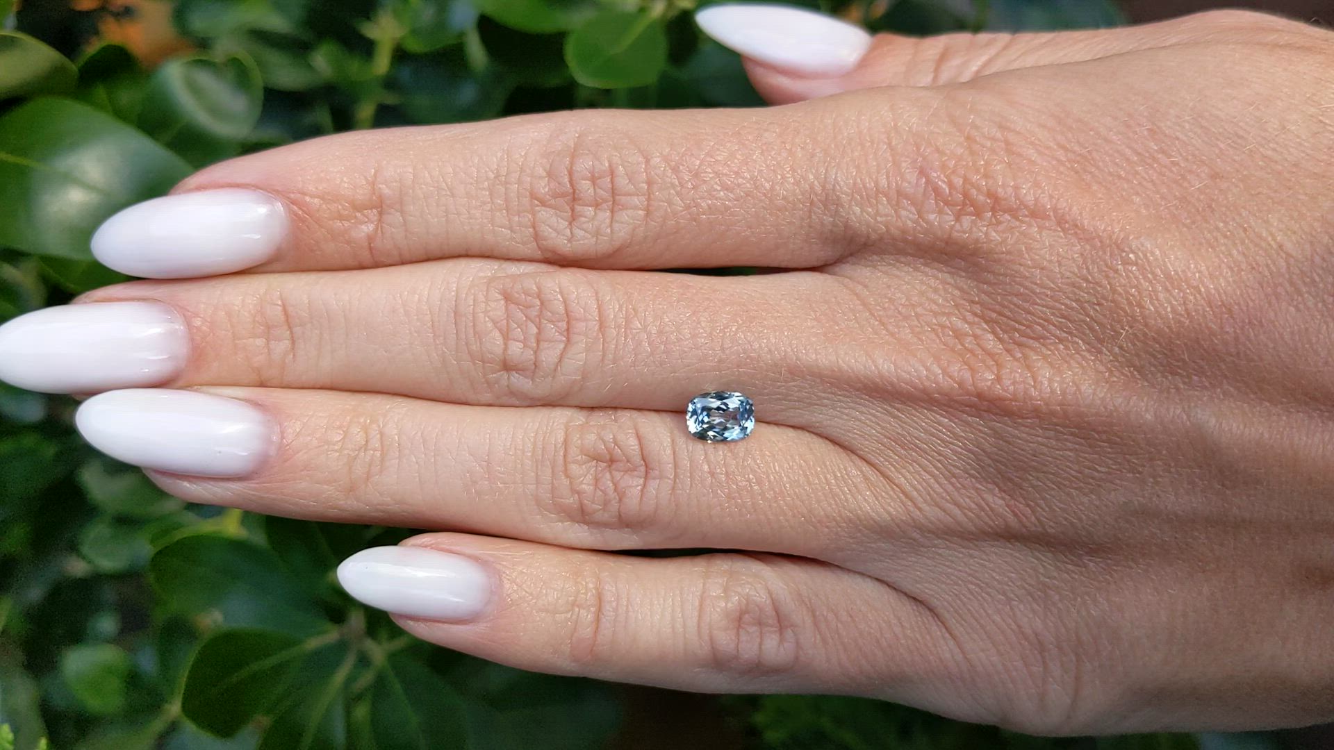 1.16 Ct. Greenish Blue Sapphire from Montana Size Video
