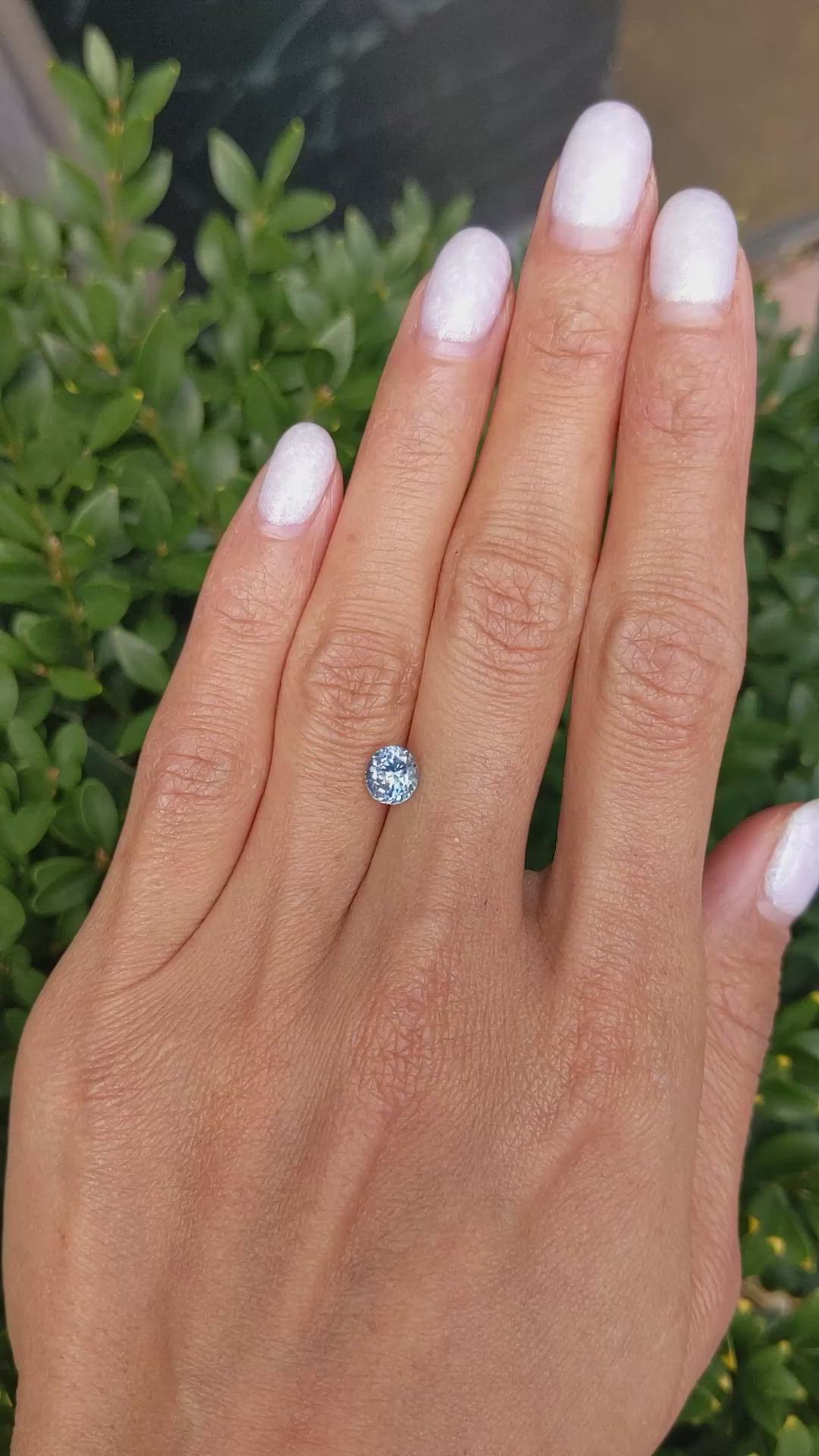 1.08 Ct. Greyish Blue Sapphire from Montana Size Video