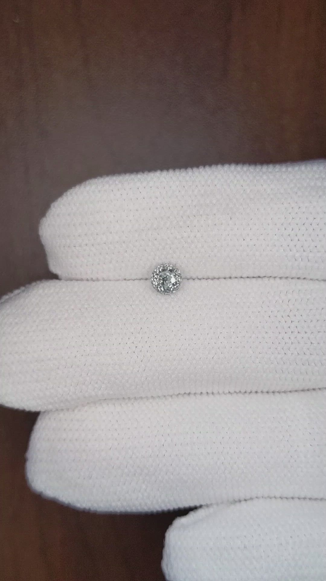 0.67 Ct. Greenish Blue Sapphire from Montana Size Video