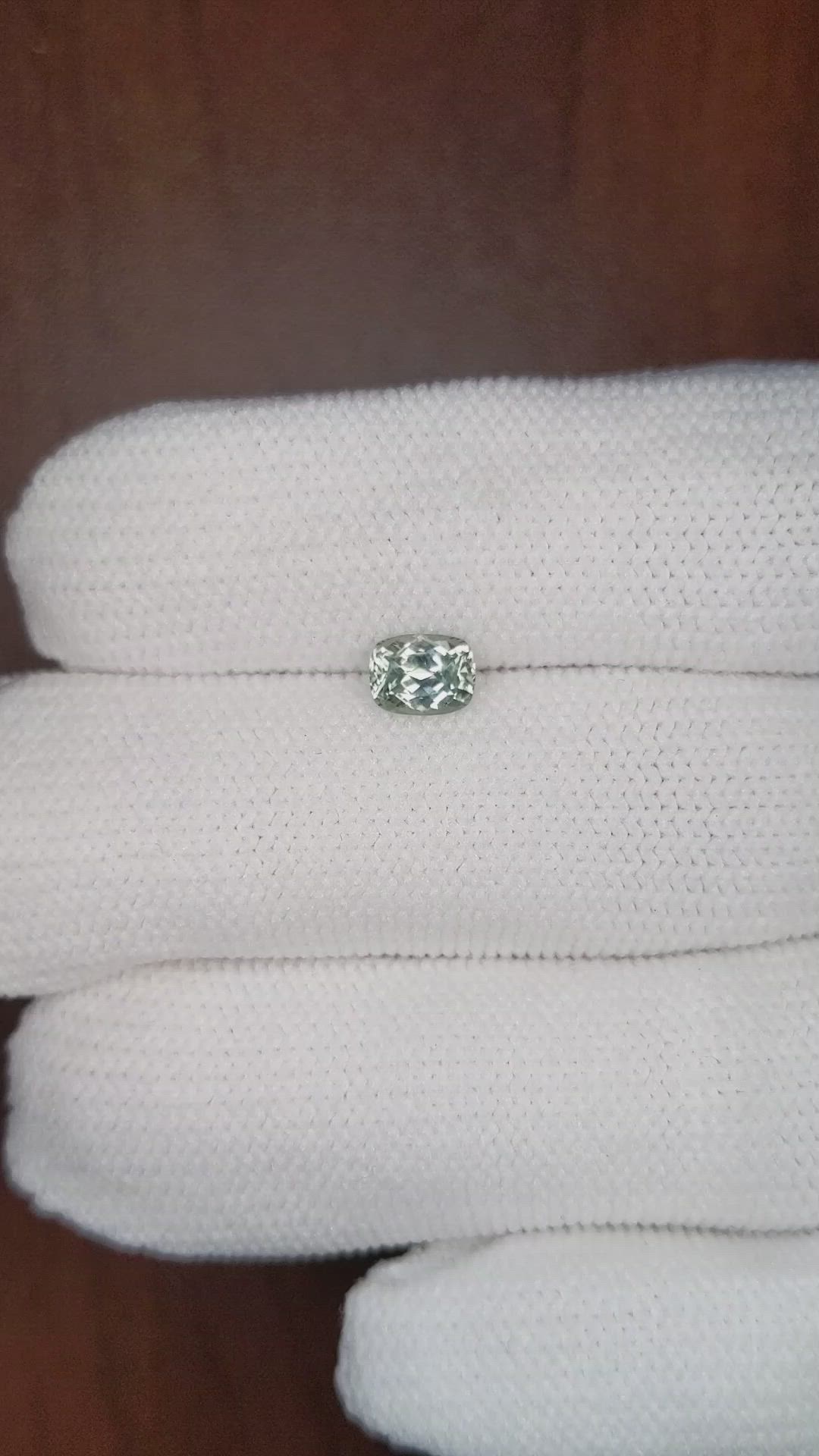 0.80 Ct. Bluish Green Sapphire from Montana Size Video