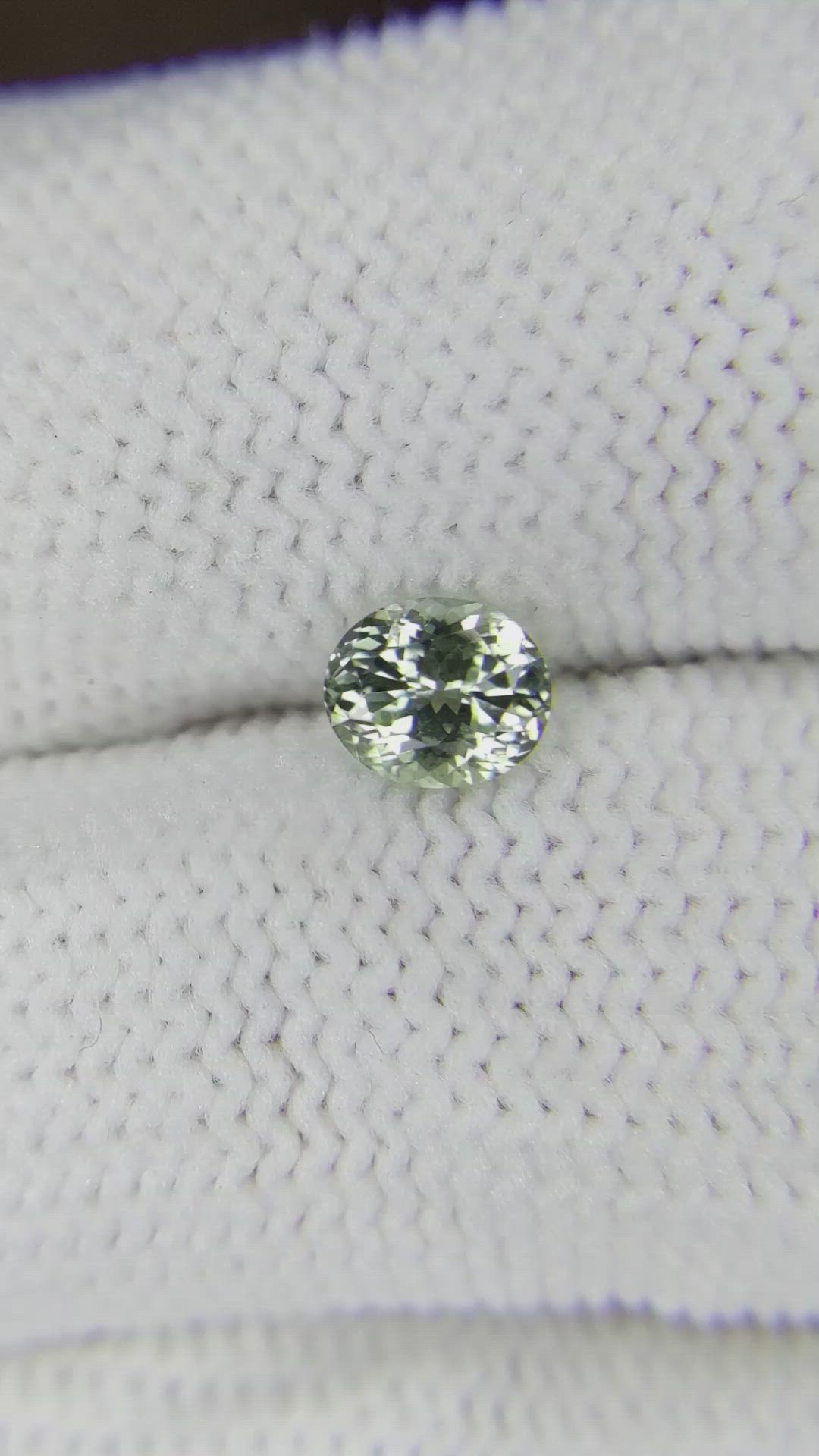 0.71 Ct. Green Sapphire from Montana Size Video