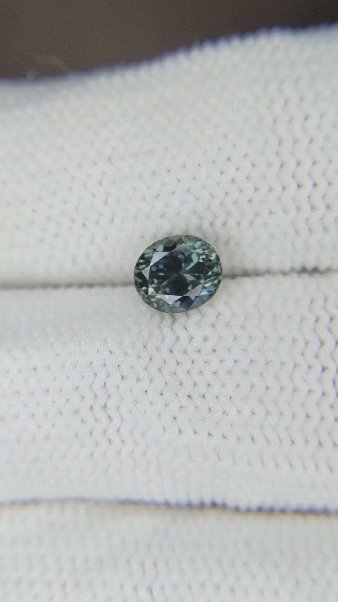 1.06 Ct. Greenish Blue Sapphire from Montana Size Video