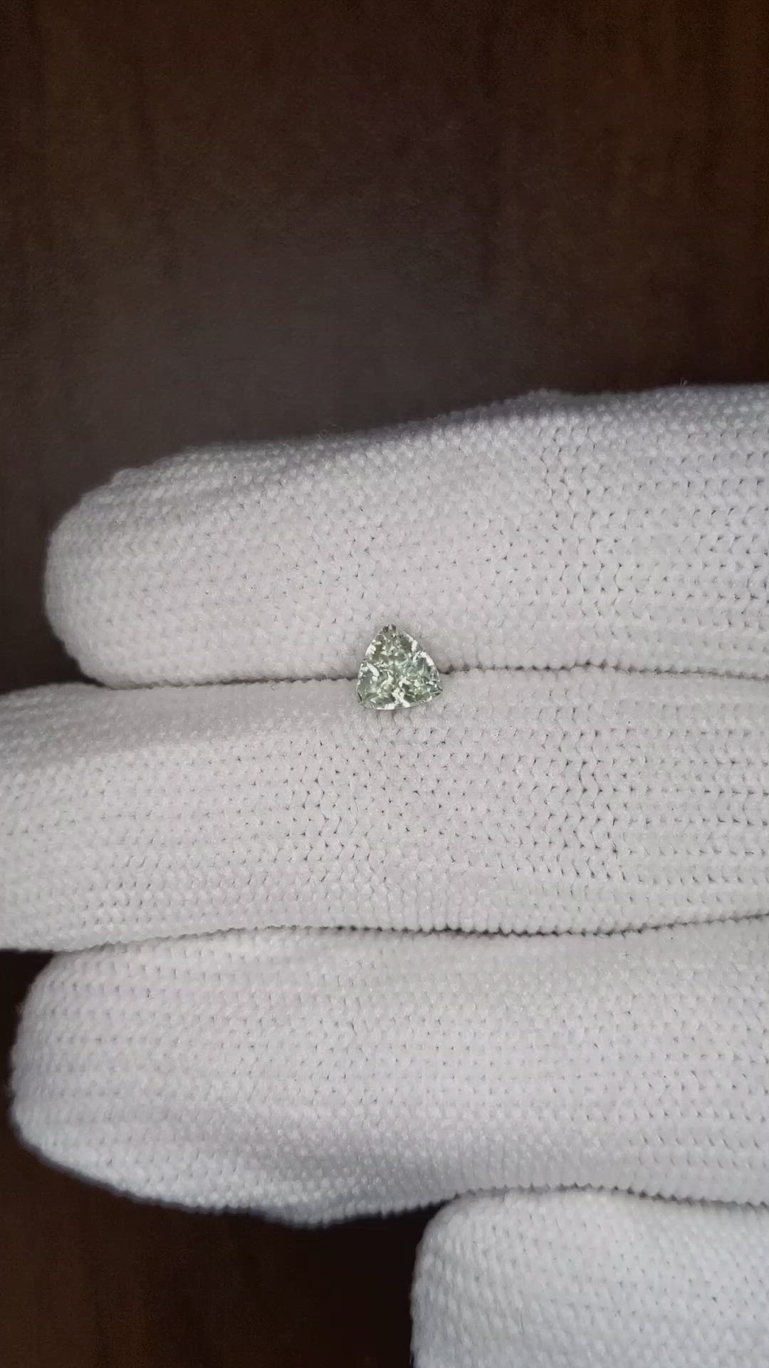0.70 Ct. Bluish Green Sapphire from Montana Size Video