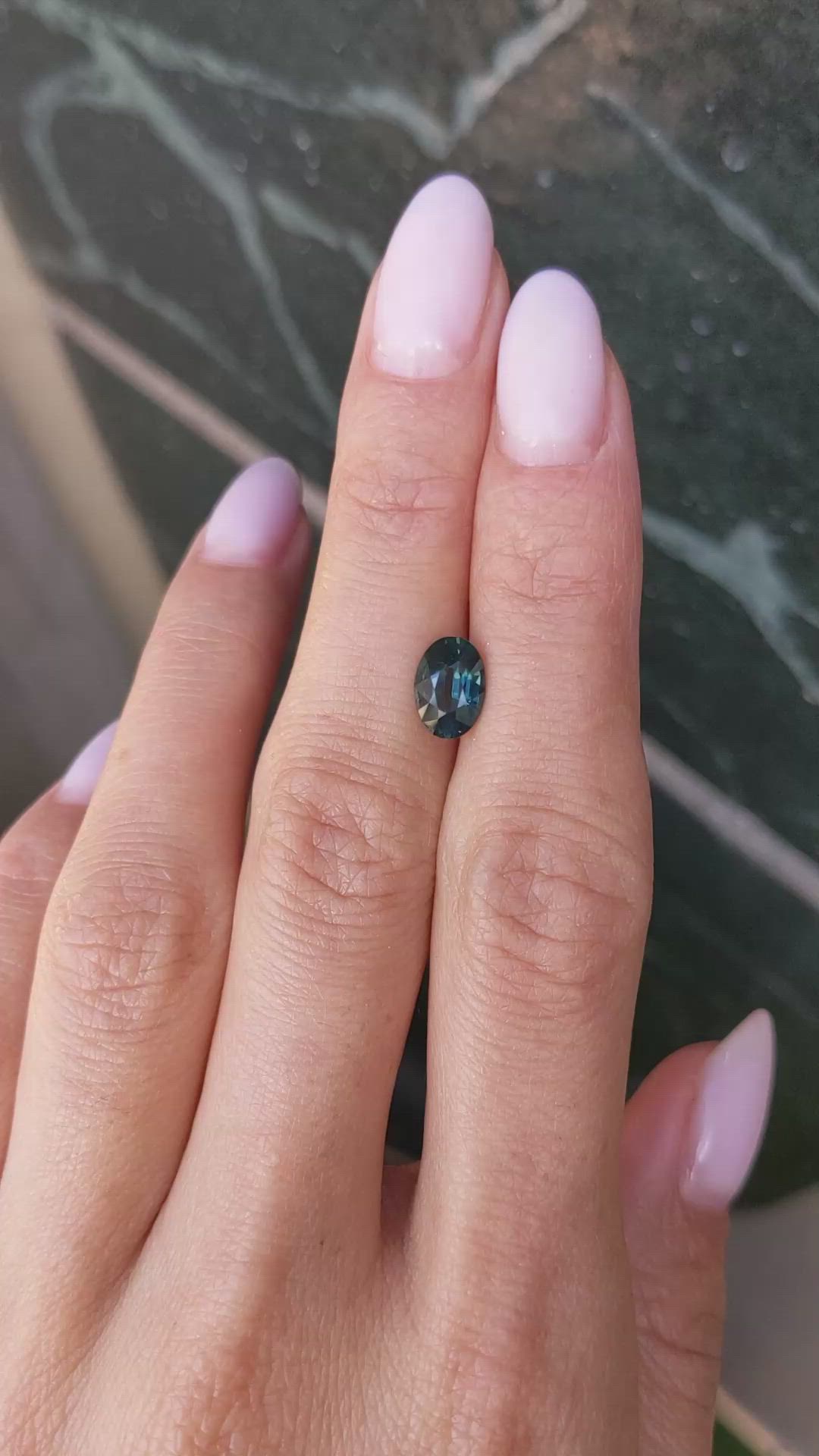 1.66 Ct. Bluish Green Sapphire from Ceylon (Sri Lanka) Size Video