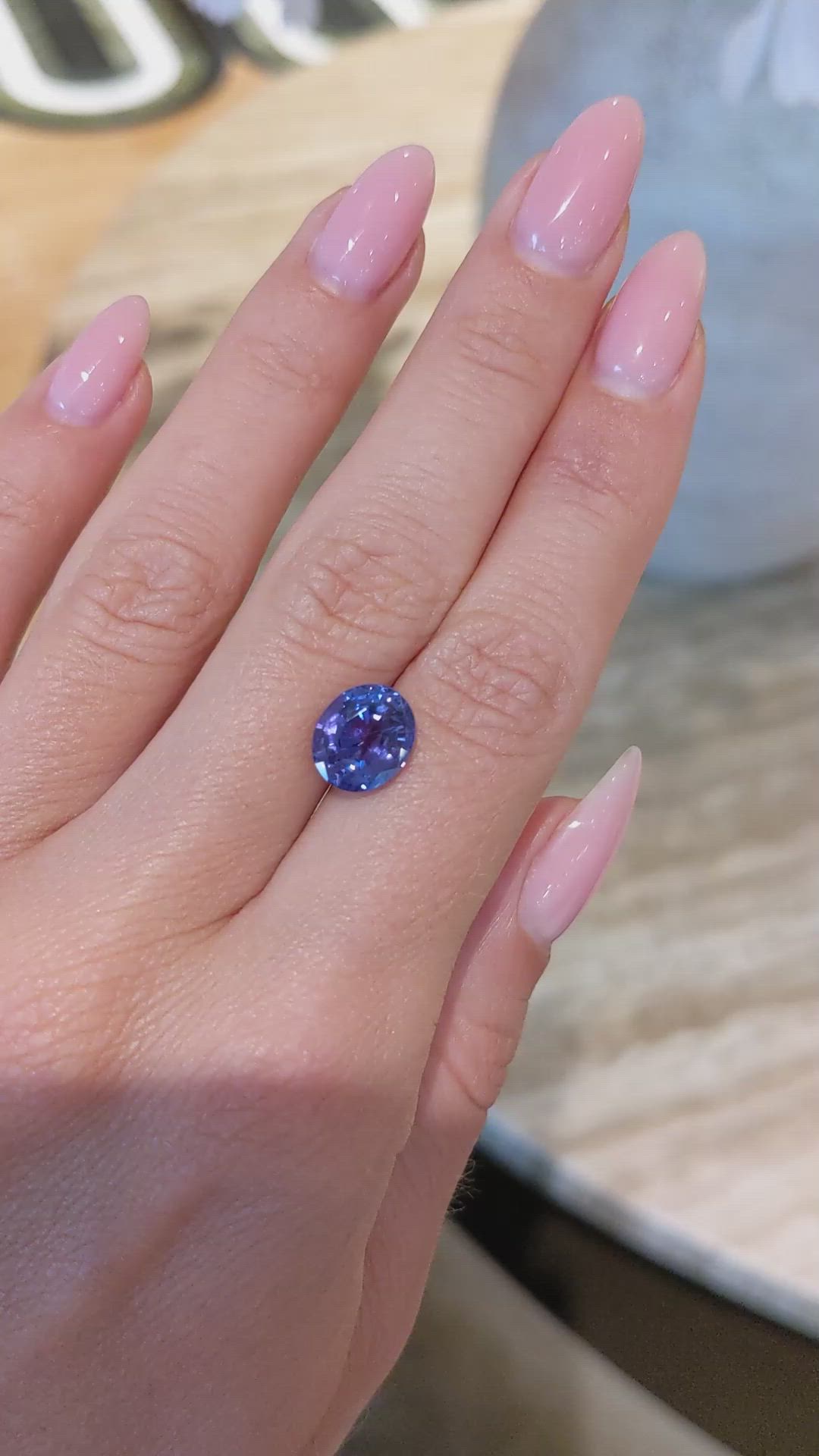 4.16 Ct. Color Change Sapphire from Ceylon (Sri Lanka) Size Video