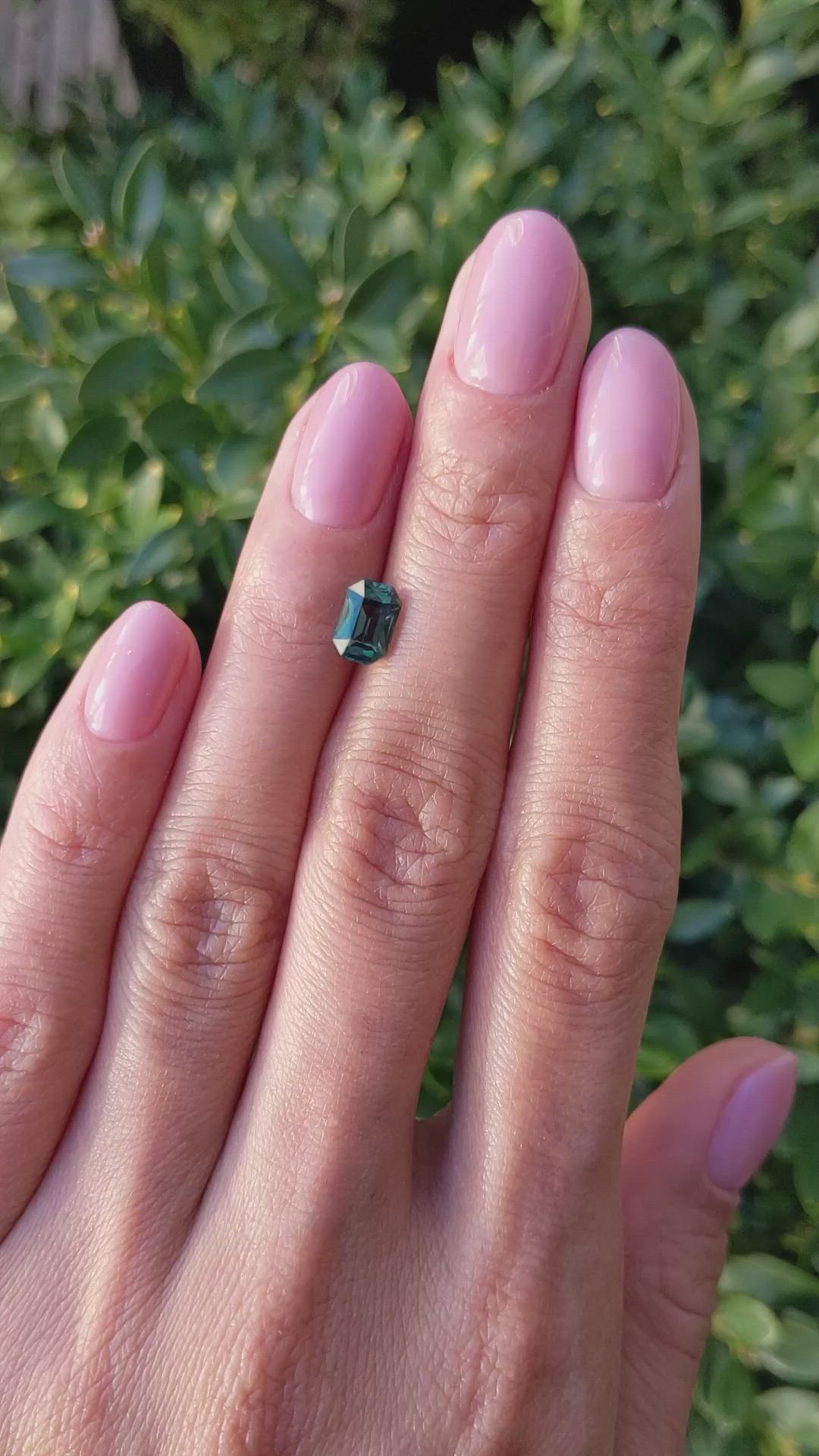 1.39 Ct. Bluish Green Sapphire from Tanzania Size Video