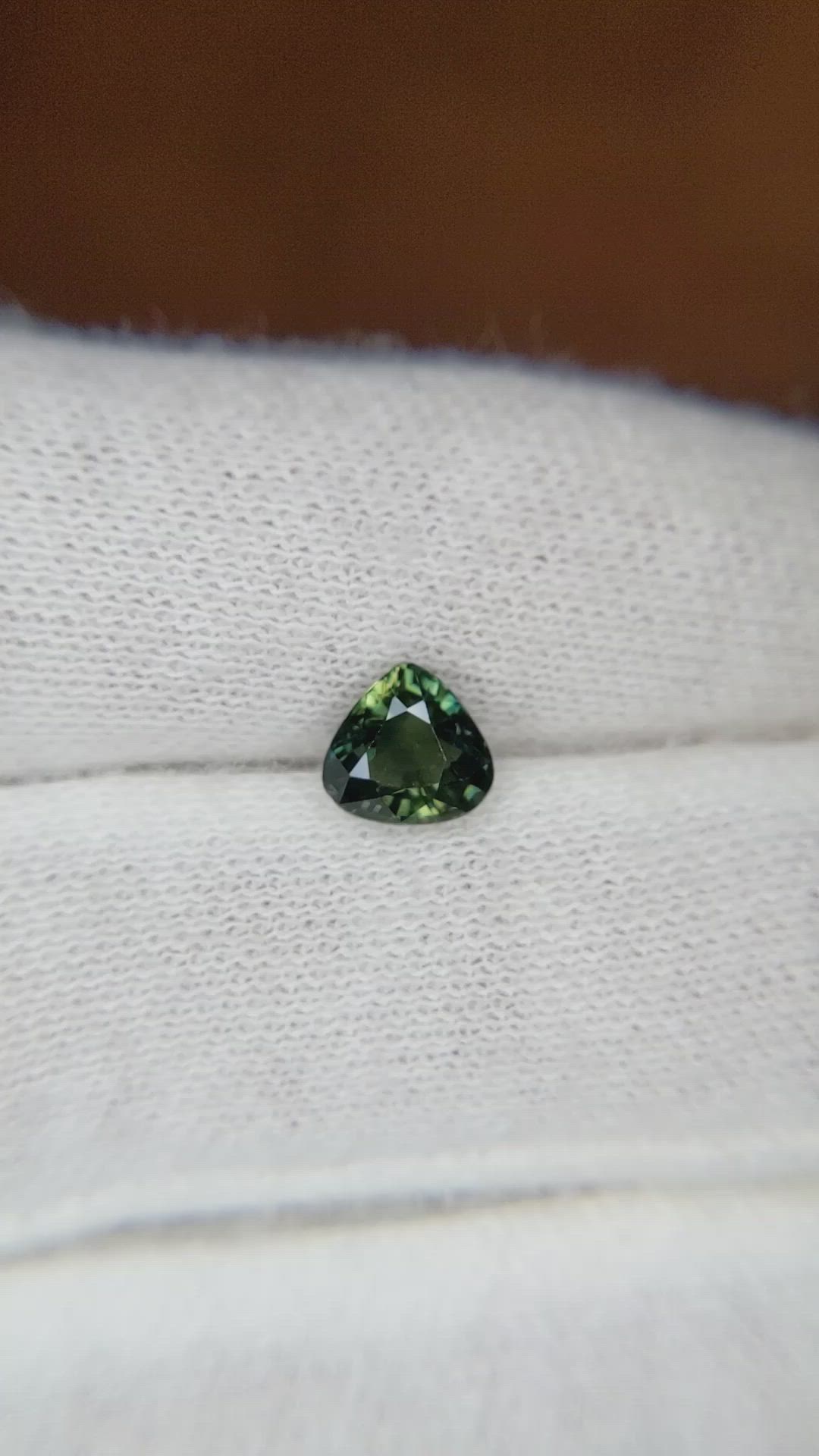 1.12 Ct. Bluish Green Sapphire from Tanzania Size Video
