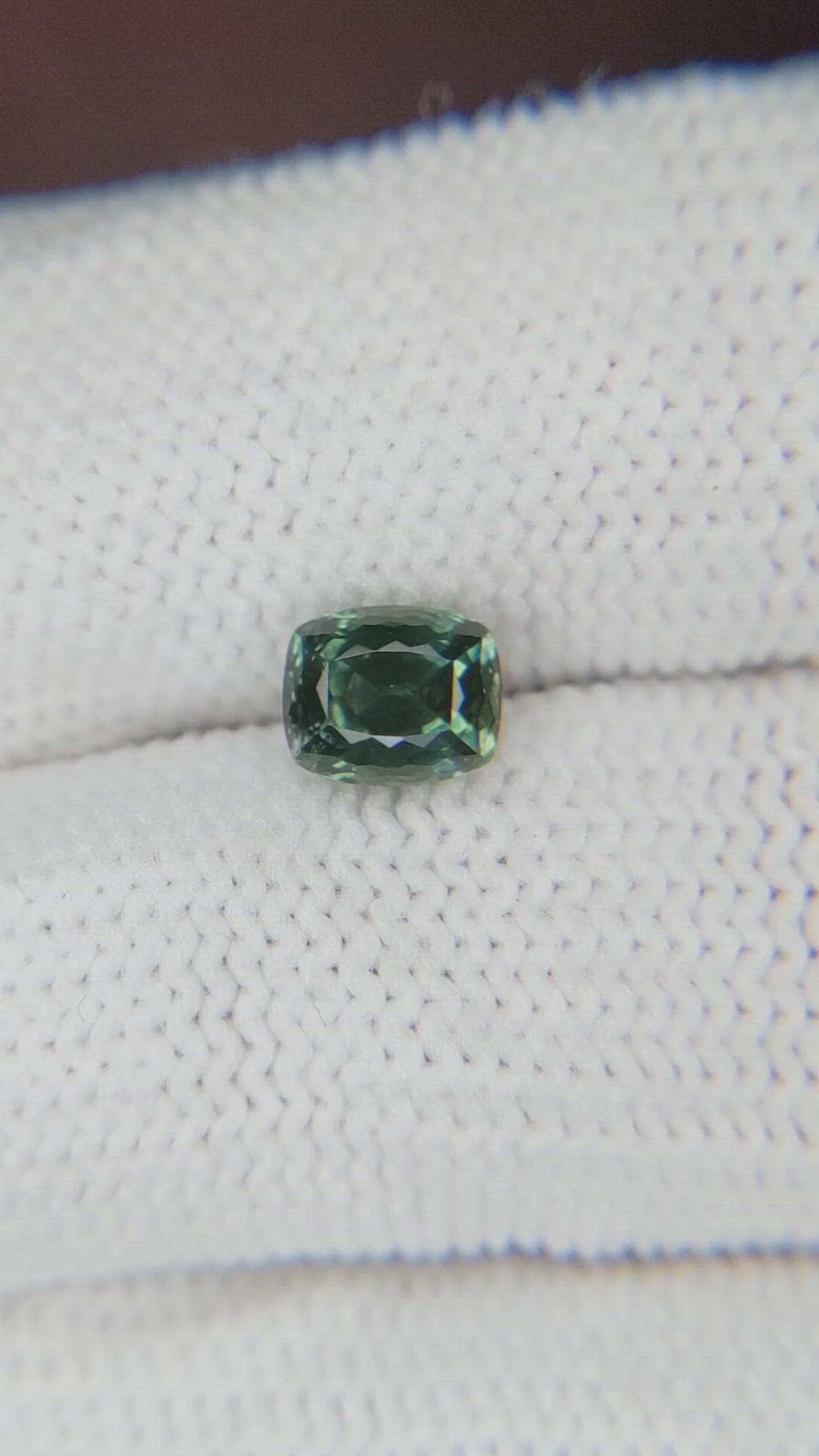 1.30 Ct. Bluish Green Sapphire from Montana Size Video
