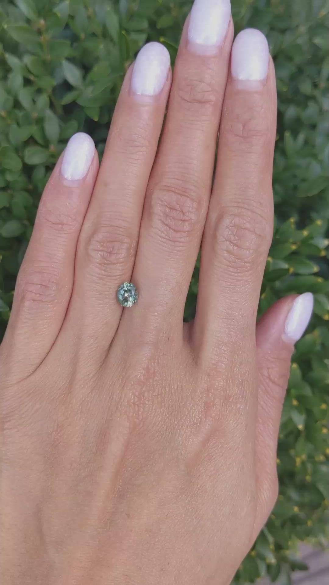 1.02 Ct. Green Sapphire from Montana Size Video