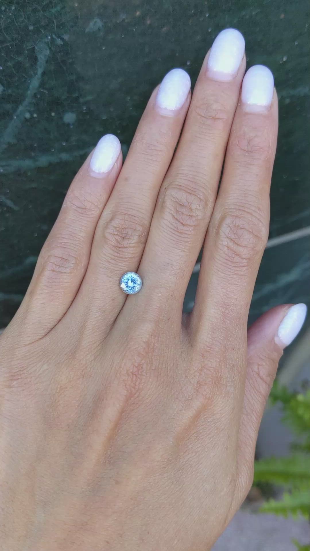 1.18 Ct. Greenish Blue Sapphire from Montana Size Video