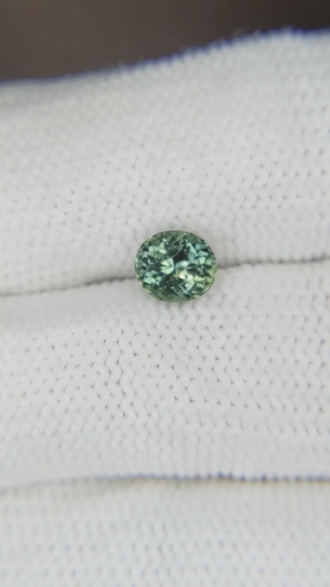 1.09 Ct. Bluish Green Sapphire from Montana Size Video