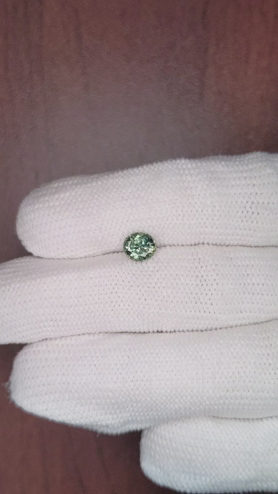 1.09 Ct. Bluish Green Sapphire from Montana Size Video