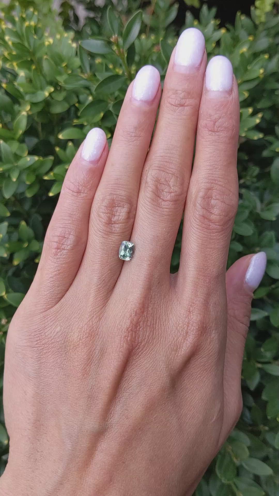 1.10 Ct. Green Sapphire from Montana Size Video