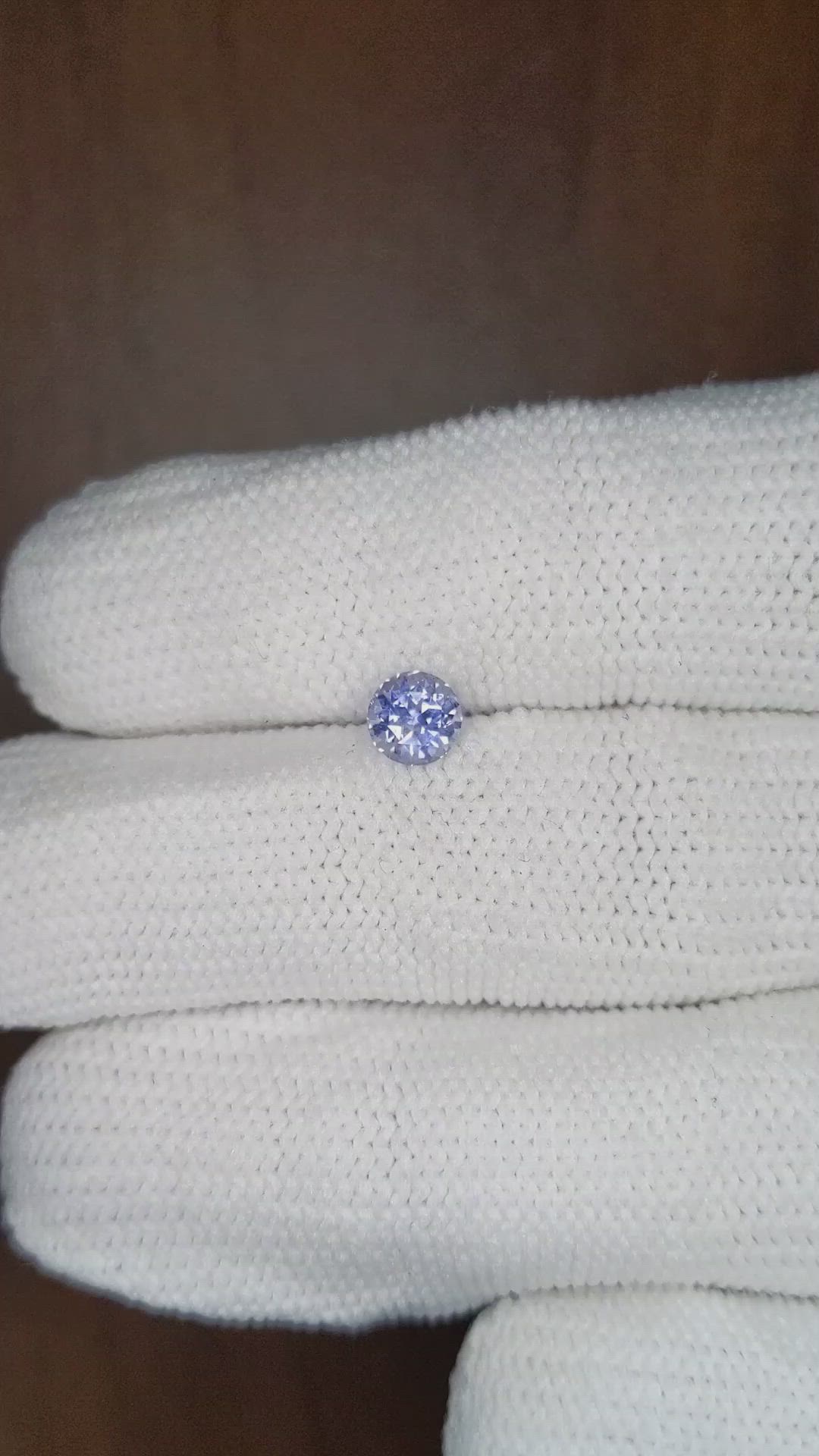 0.66 Ct. Greyish Blue Sapphire from Montana Size Video
