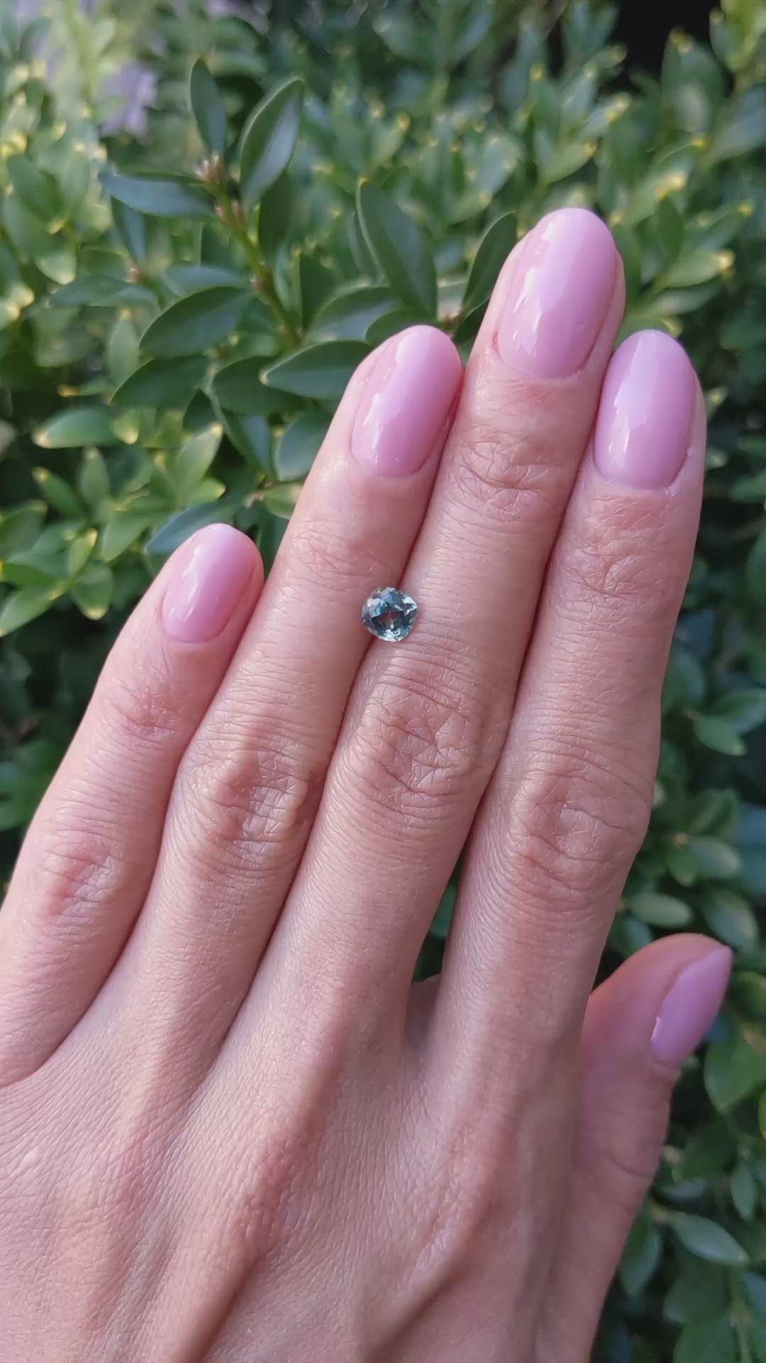 1.01 Ct. Bluish Green Sapphire from Montana Size Video