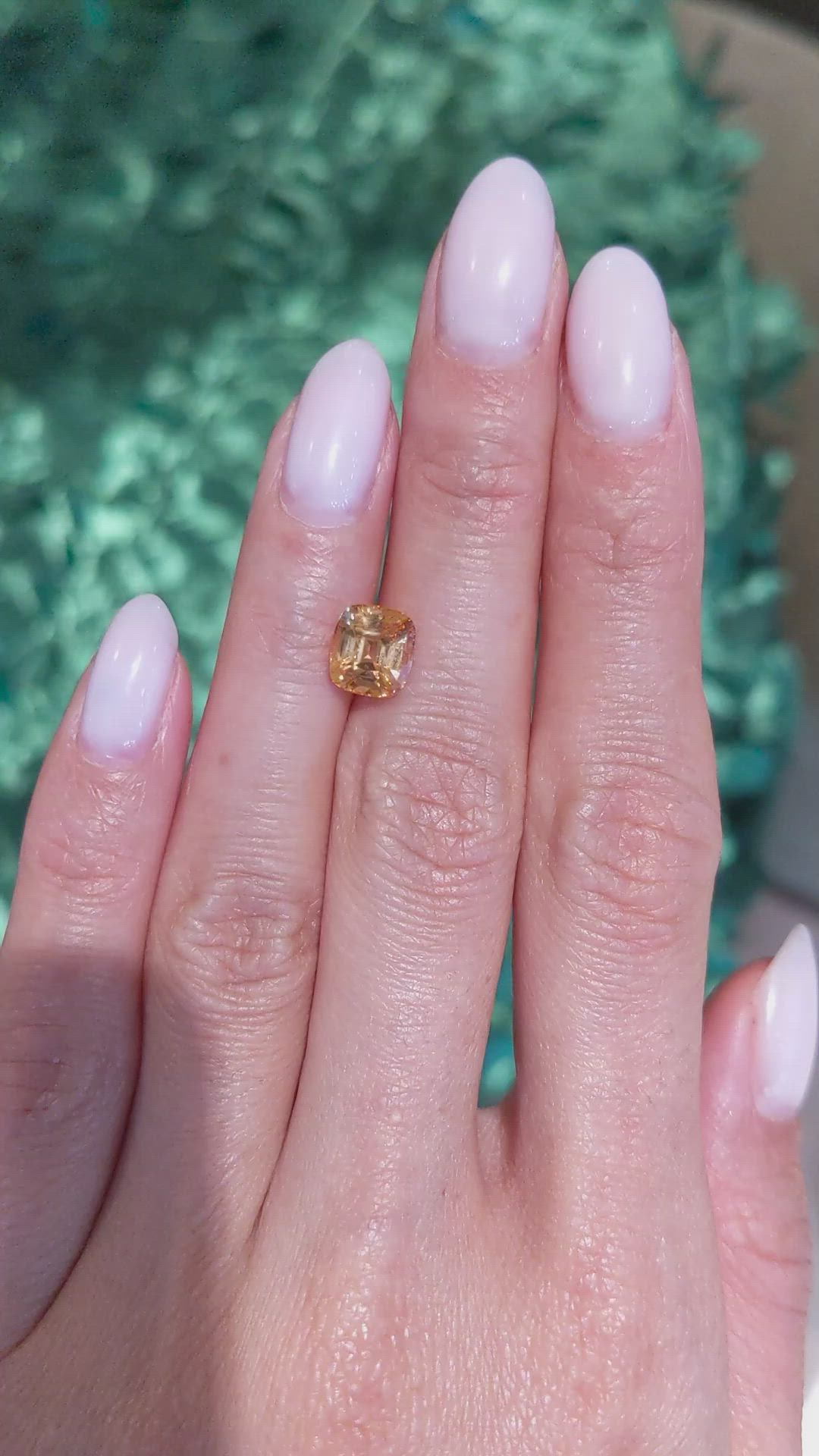 2.54 Ct. Yellowish Orange Sapphire from Ceylon (Sri Lanka) Size Video