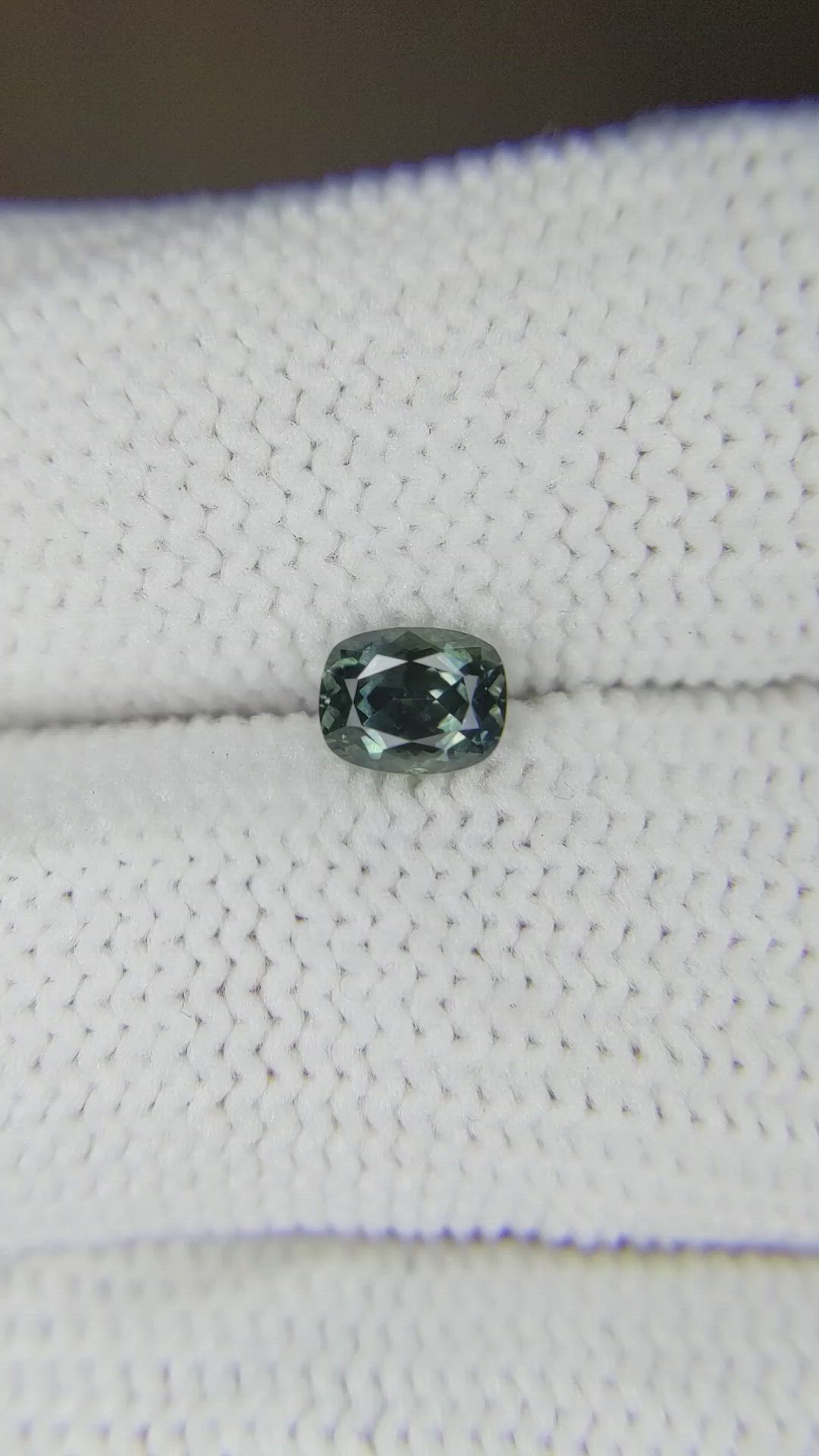 0.66 Ct. Bluish Green Sapphire from Montana Size Video