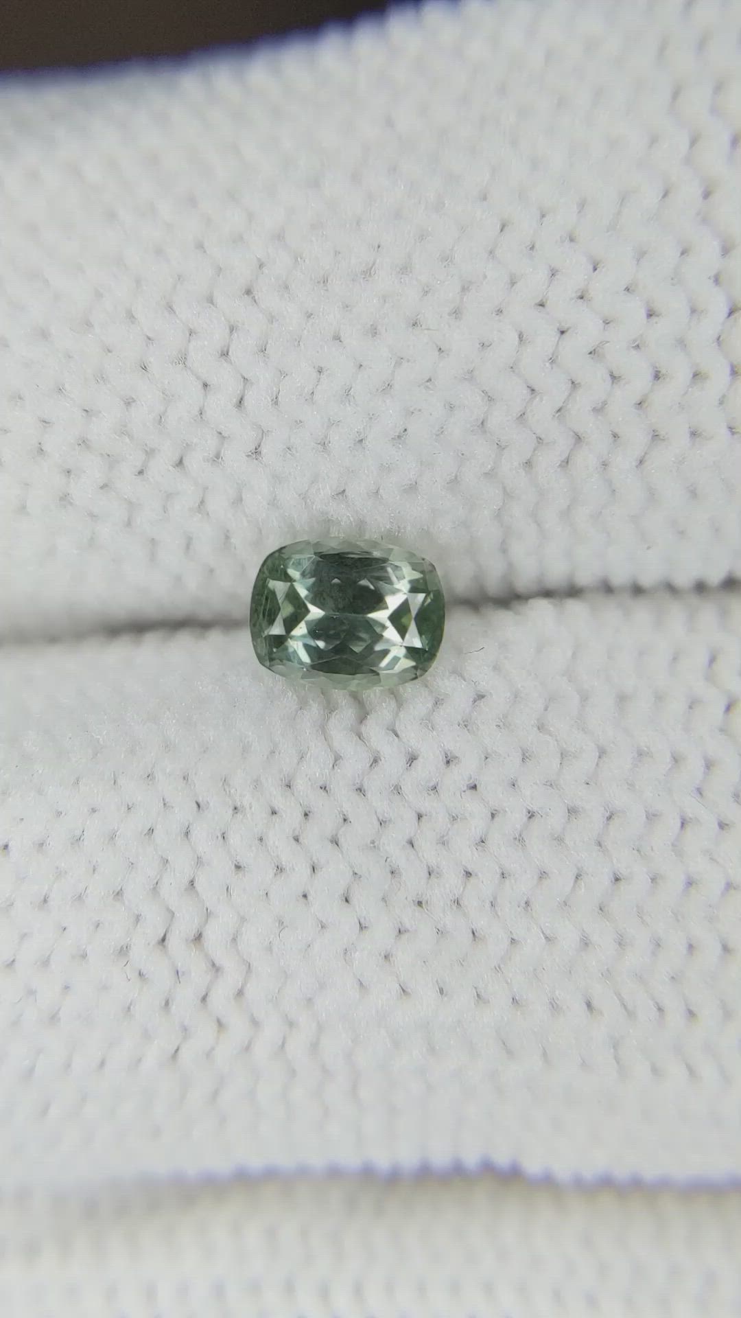 0.66 Ct. Green Sapphire from Montana Size Video