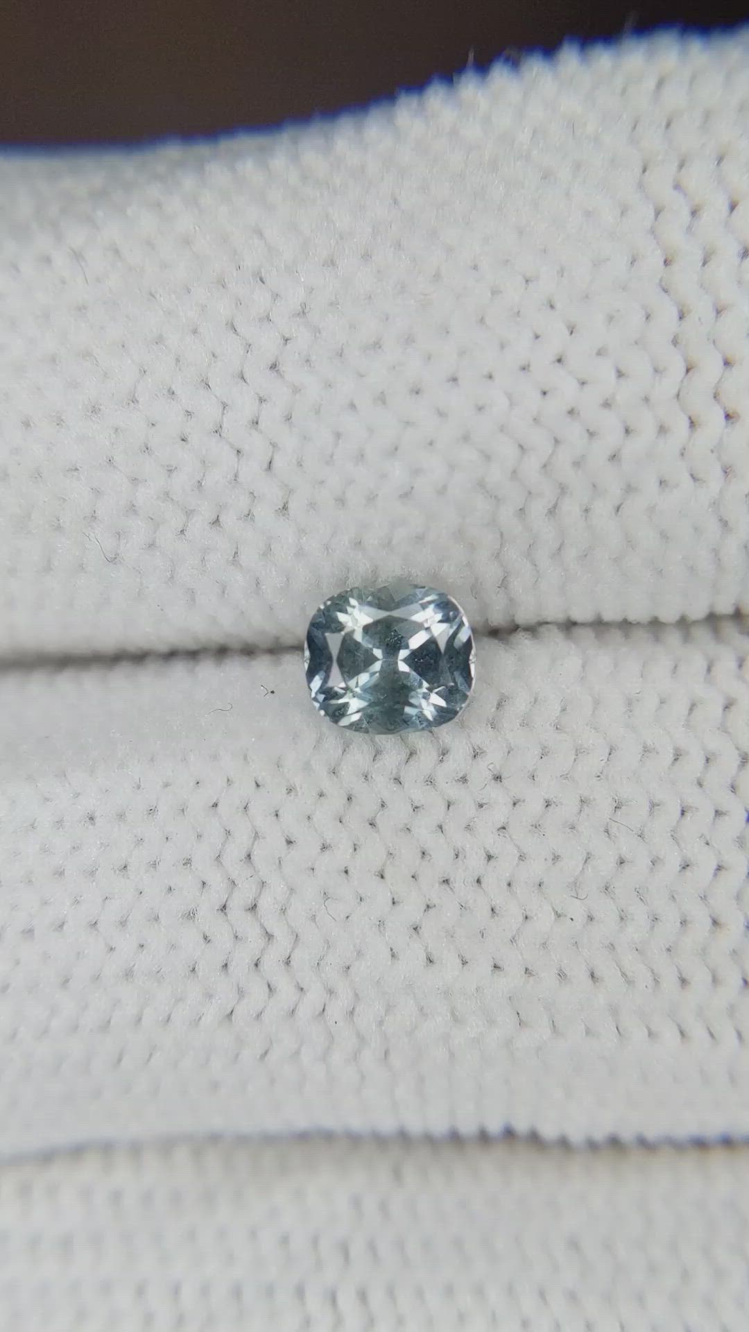 0.68 Ct. Greyish Blue Sapphire from Montana Size Video