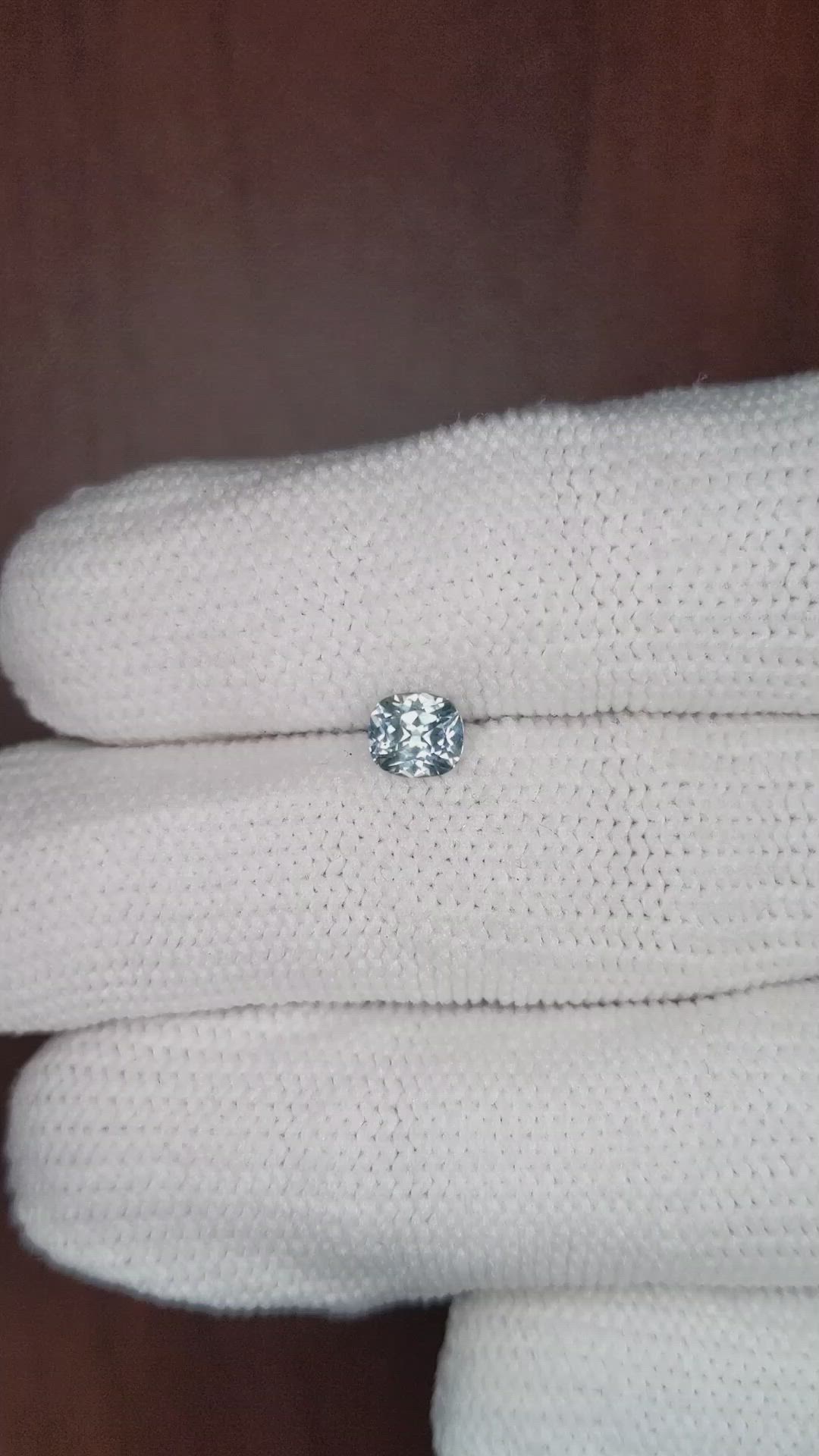 0.68 Ct. Greyish Blue Sapphire from Montana Size Video