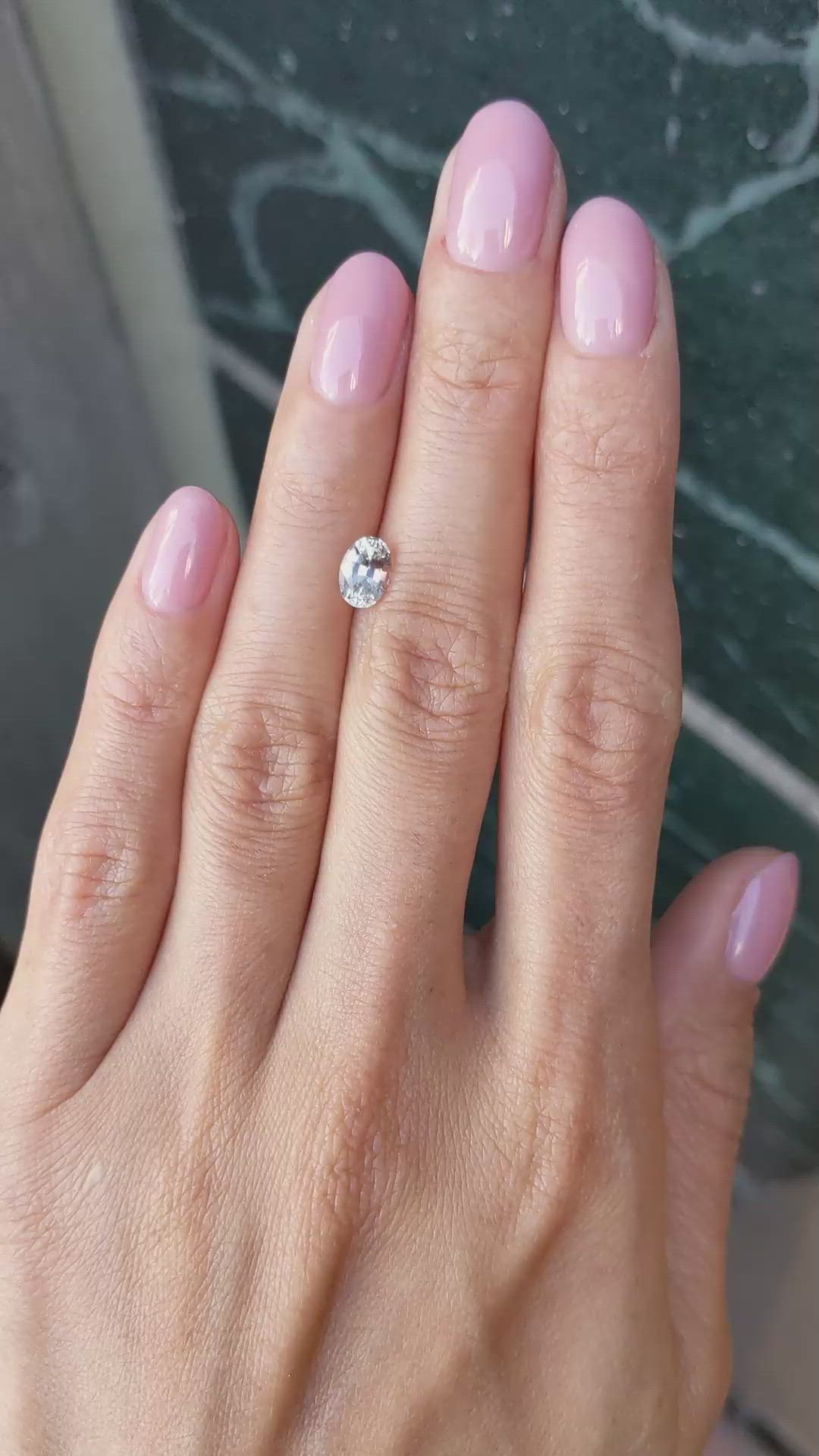 1.09 Ct. White Sapphire from Montana Size Video