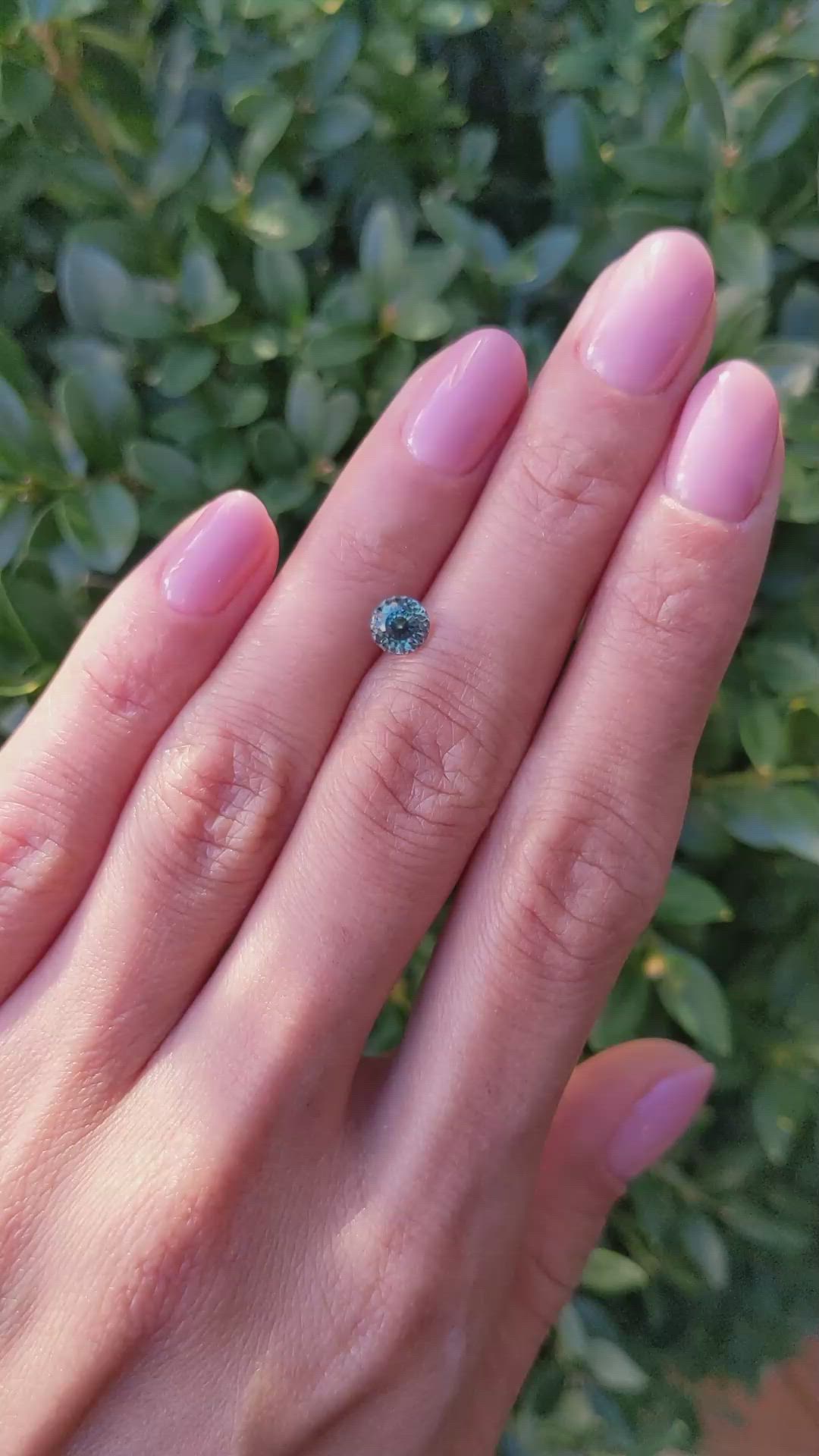 1.09 Ct. Greenish Blue Sapphire from Montana Size Video